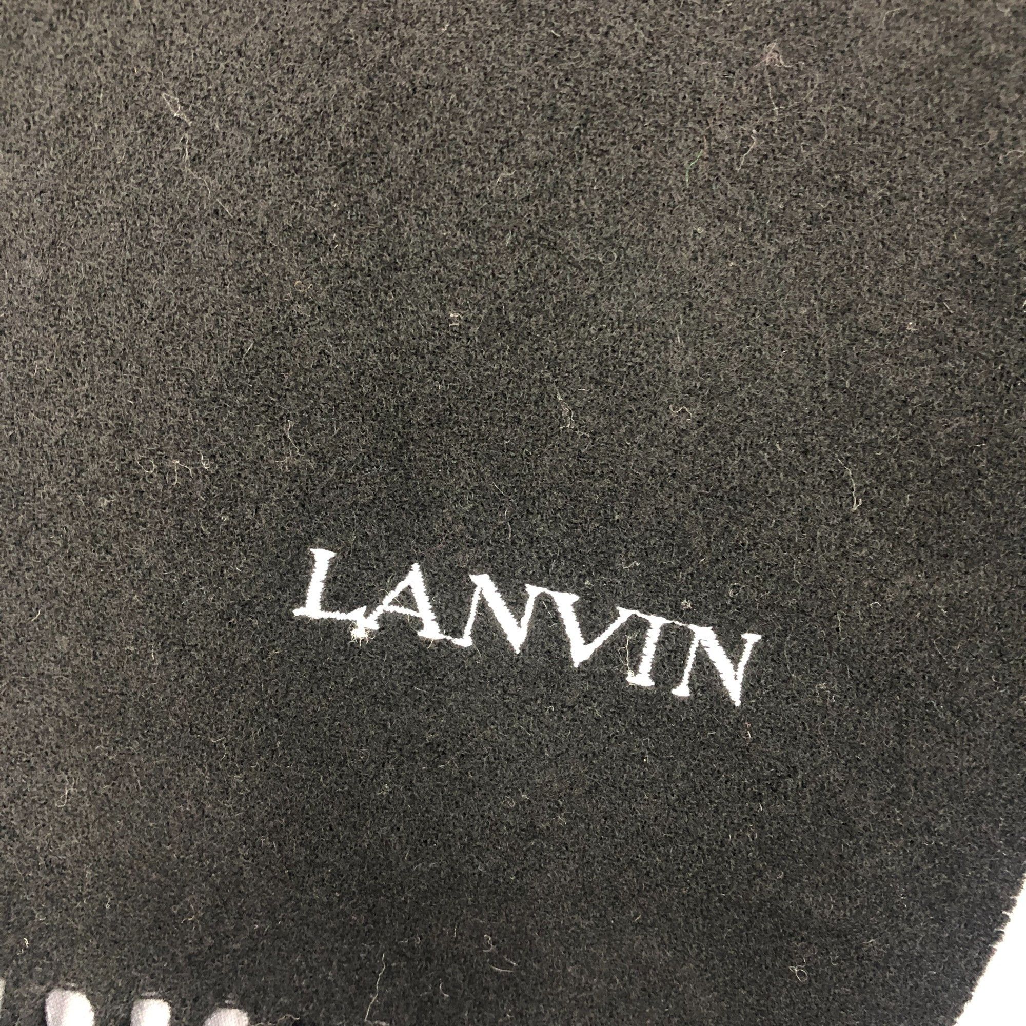 Lanvin Vintage Lanvin Scarf Muffler Wool Fringe Winter Scarves Size ONE SIZE - 4 Thumbnail