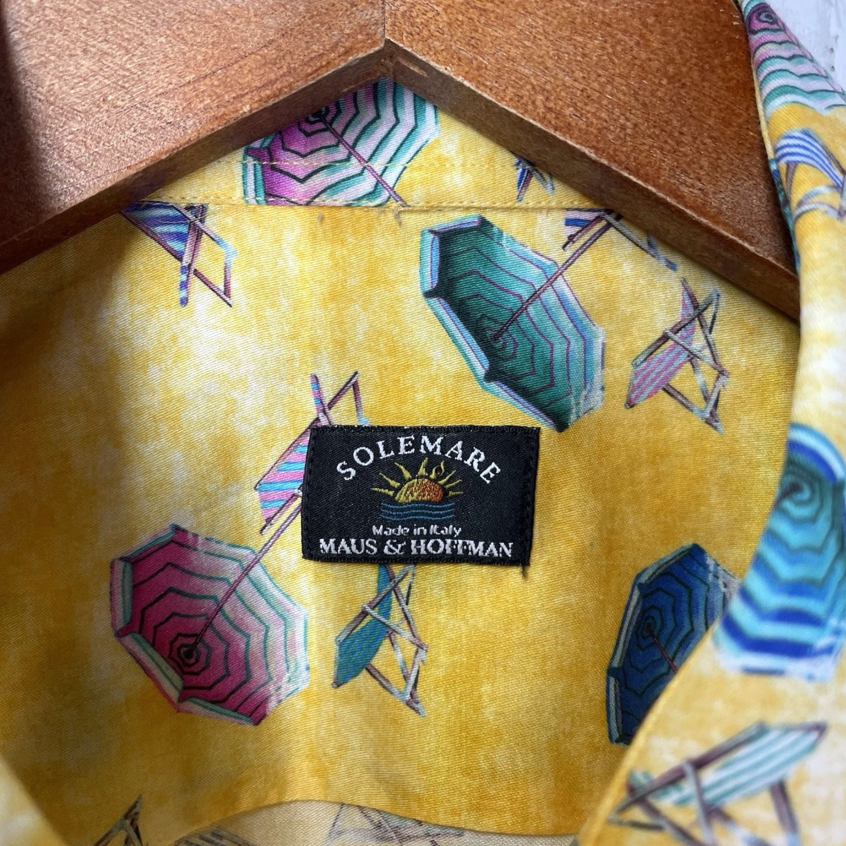 Vintage Solemare Yellow Hawaiian Shirt Mens Size L Short Sleeve Button-Up Shirt Size US L / EU 52-54 / 3 - 4 Thumbnail