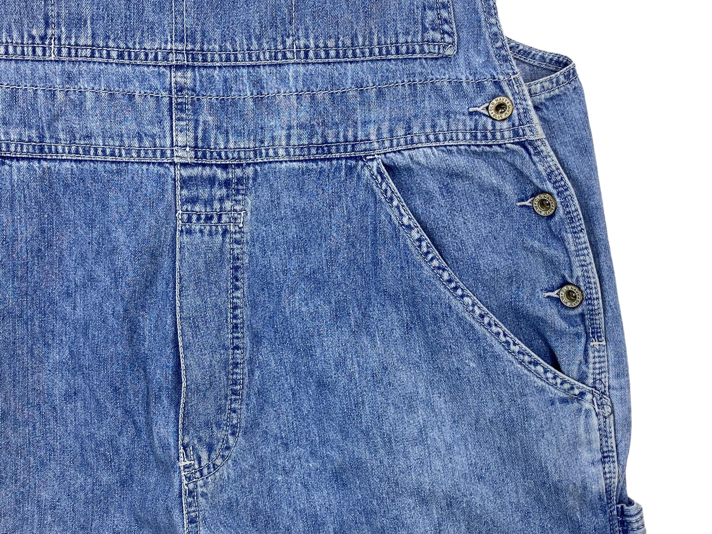 Old Navy Old Navy Carpenter Bib Overalls Light Wash Jeans Size US 39 - 11 Thumbnail