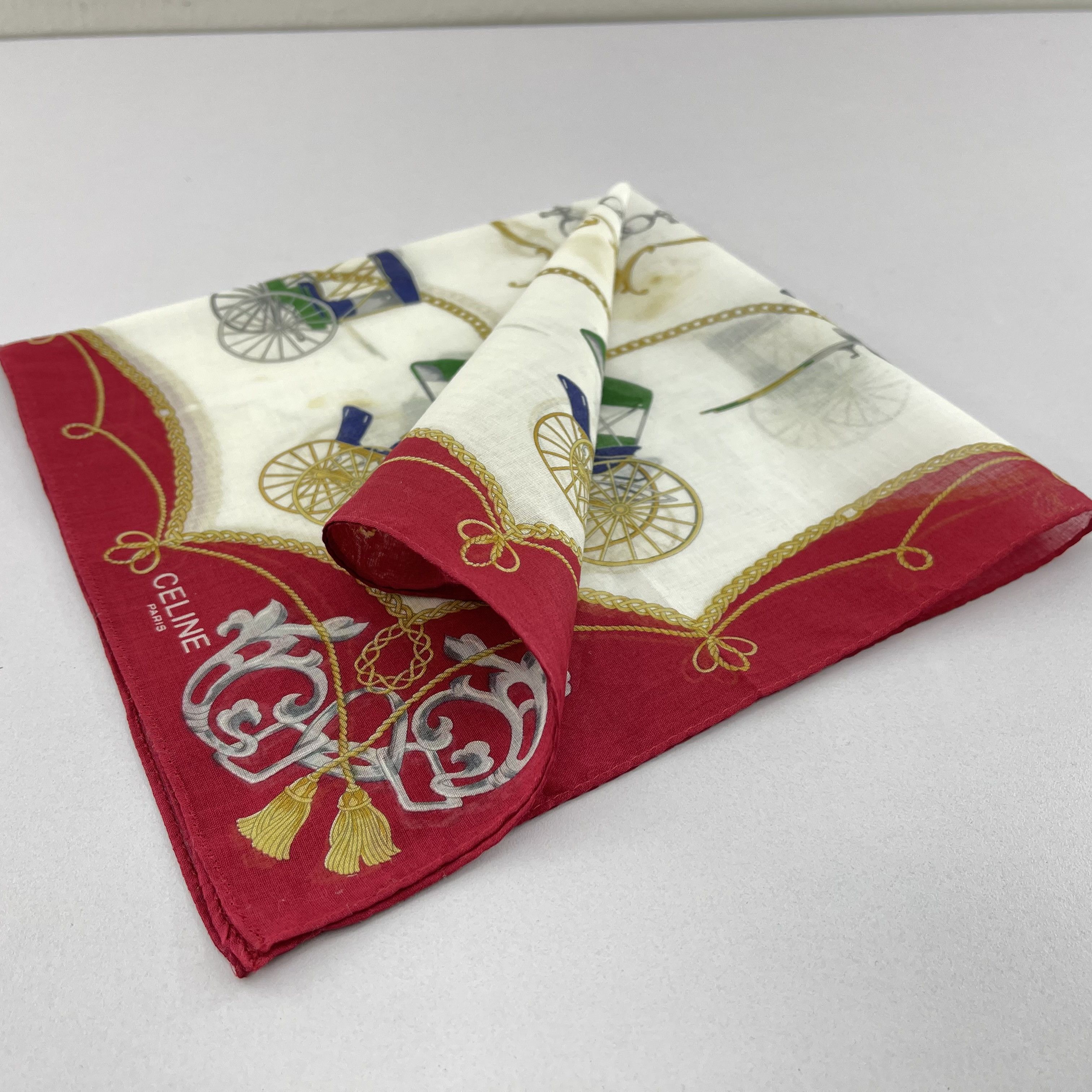 Celine × Vintage Celine Handkerchief/Neckerchief/Bandana-KD3257 Size ONE SIZE - 3 Thumbnail