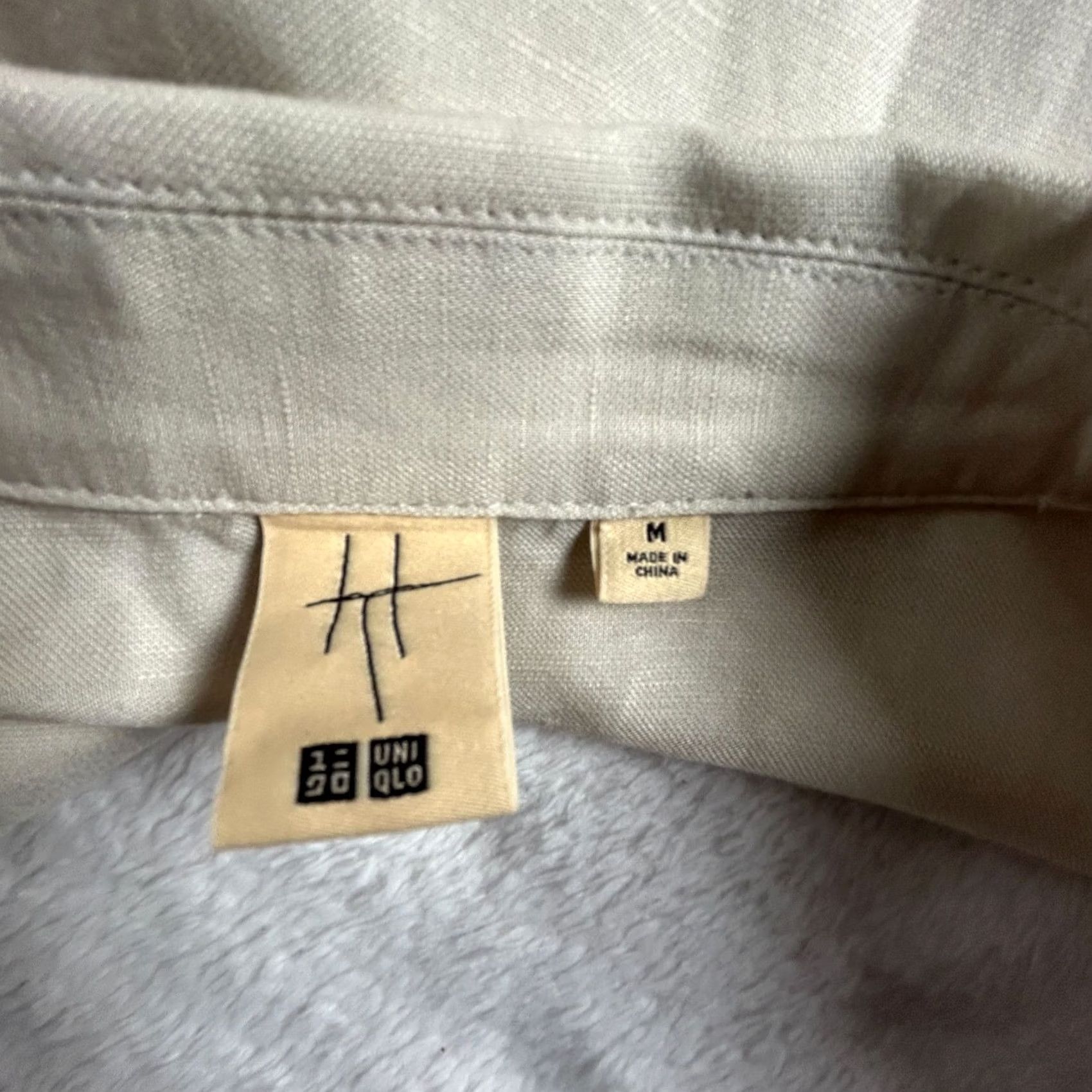 Uniqlo Uniqlo Beige Linen Blend Blazer Jacket Medium Single-Button Womens Regular Lightweight (L 18) Size M / US 6-8 / IT 42-44 - 3 Thumbnail