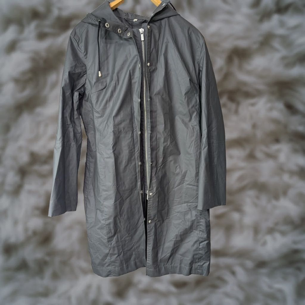 Ilse Jacobsen Ilse Jacobsen Hornbaek Raincoat Jacket Coat Size M Black Rubbercoated Womens Size M / US 6-8 / IT 42-44 - 1 Thumbnail