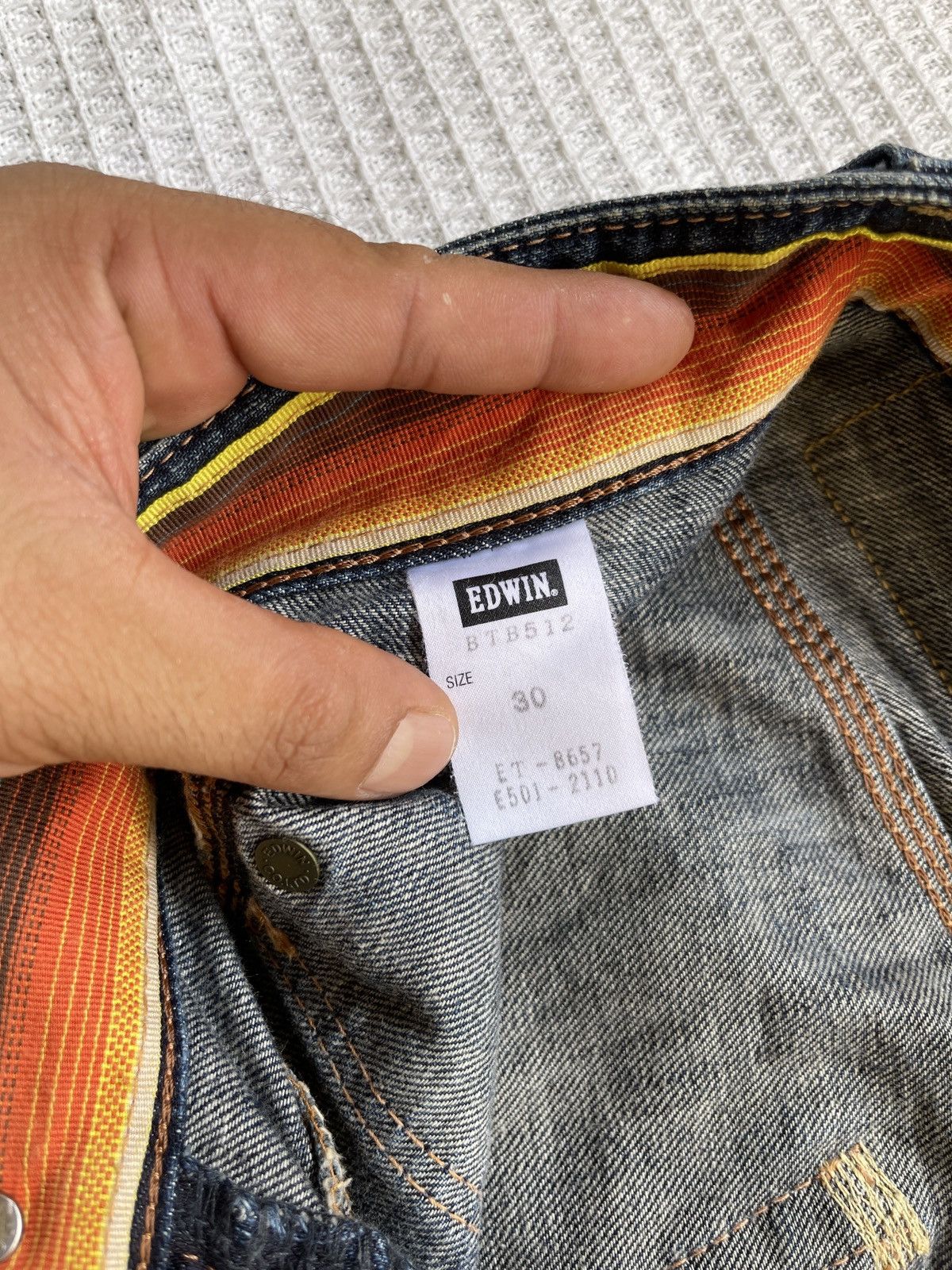 Edwin Last Drop🔥Rare🔥Vintage EDWIN BLUE TRIP Bush Pant Jeans Size US 33 - 10 Thumbnail