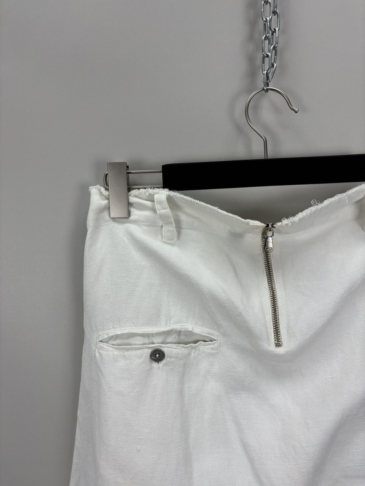 Japanese Brand Womens linen pants Ewa i Walla Size M Color White Size 26" / US 2 / IT 38 - 8 Thumbnail