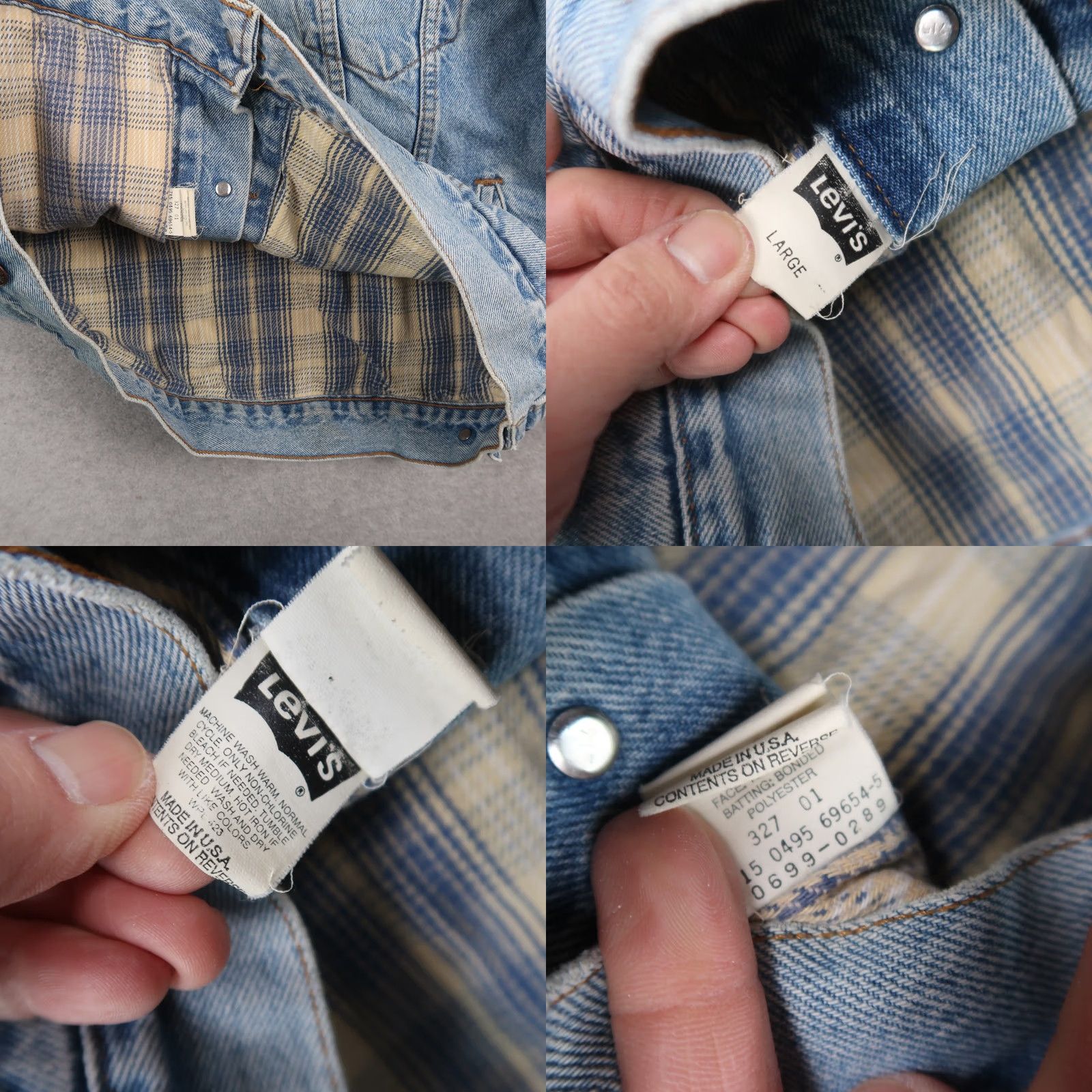 Levi's VINTAGE Levi's Trucker Denim Jacket Men L Large Blue 90s - Denim Jacket 60s-90s Size US L / EU 52-54 / 3 - 9 Thumbnail