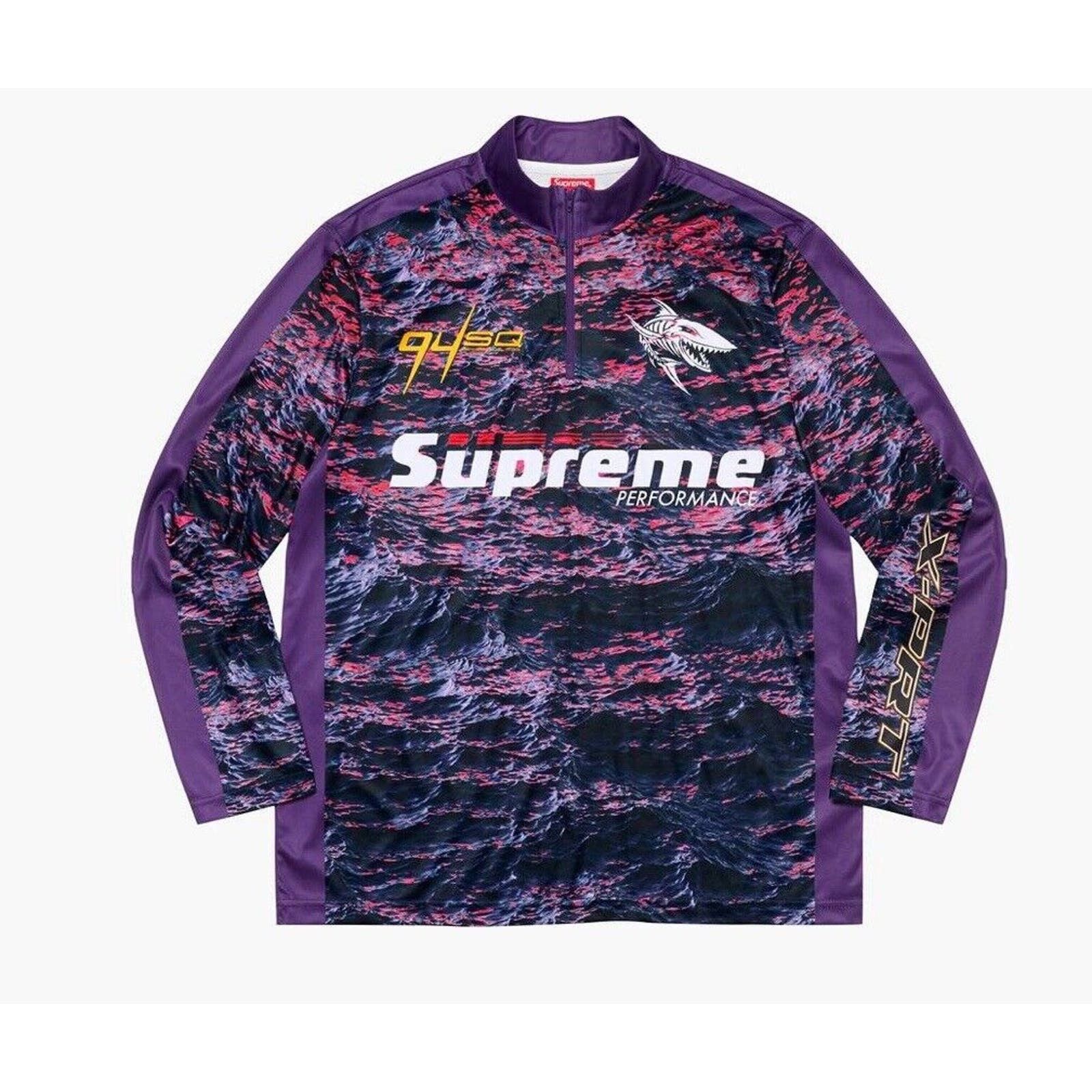 Supreme Supreme Waves Zip Pullover Size Large Purple SS22 New York | Grailed