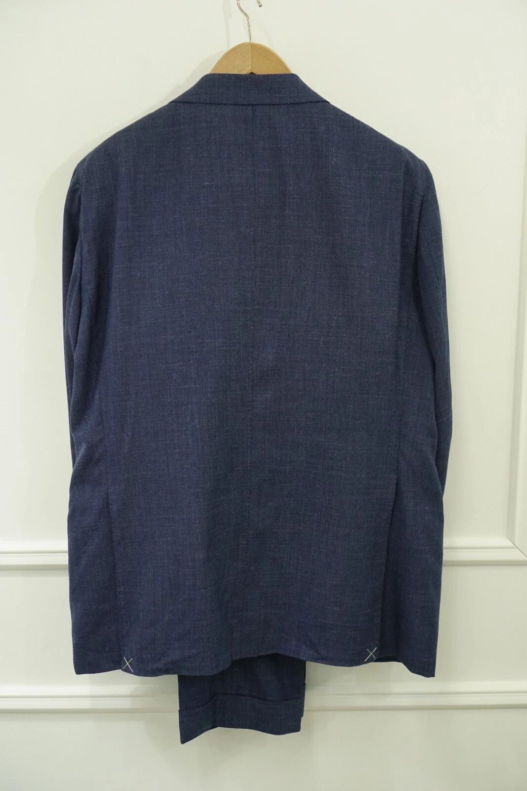 Suitsupply Men Suitsupply Suit Wool Silk Linen Blue La Spalla UK/US52S Size 52S - 2 Thumbnail