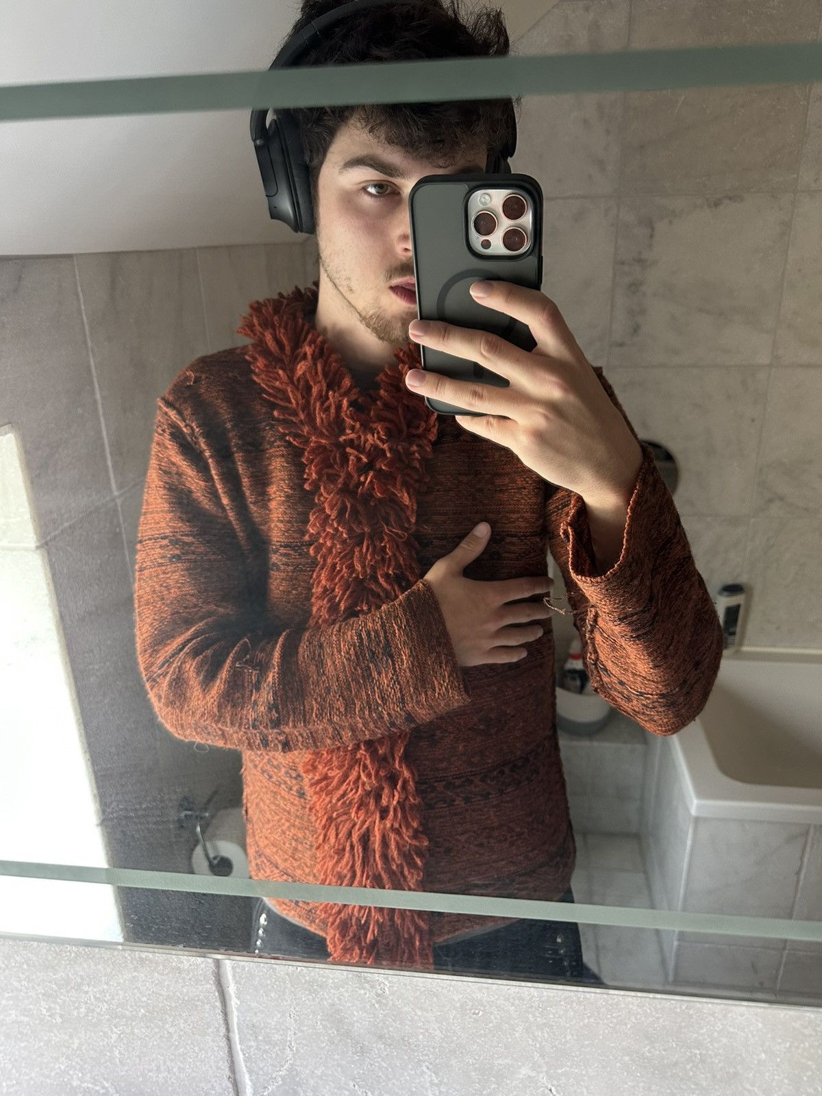 Comme des Garcons Homme Plus Comme Des Garçons Homme Plus 1999 Fringe Wool Zip Jumper Size US M / EU 48-50 / 2 - 5 Thumbnail