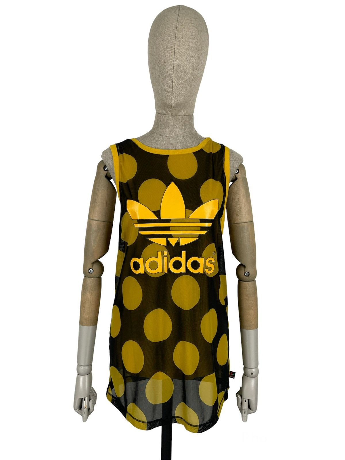 Adidas × Pharrell PHARRELL WILLIAMS Trefoil Polka Dot Sleeveless Dress Top Tank T-Shirt M Size S / US 4 / IT 40 - 1 Thumbnail