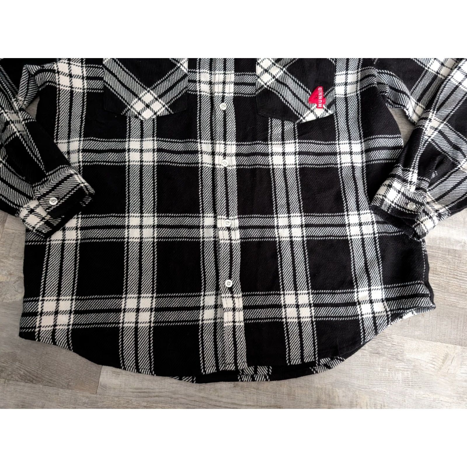 Vintage VINTAGE YG 4HUNNID Plaid Flannel Shirt Men’s XL Long Sleeve Black Red Streetwear EUC Size US XL / EU 56 / 4 - 7 Thumbnail