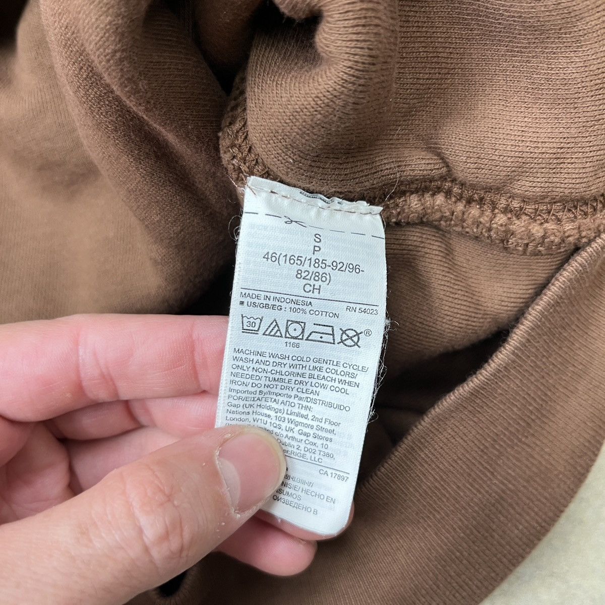 Gap × Kanye West × Yeezy Yeezy Gap Hoodie Brown Small Double Layer P Size US S / EU 44-46 / 1 - 5 Thumbnail