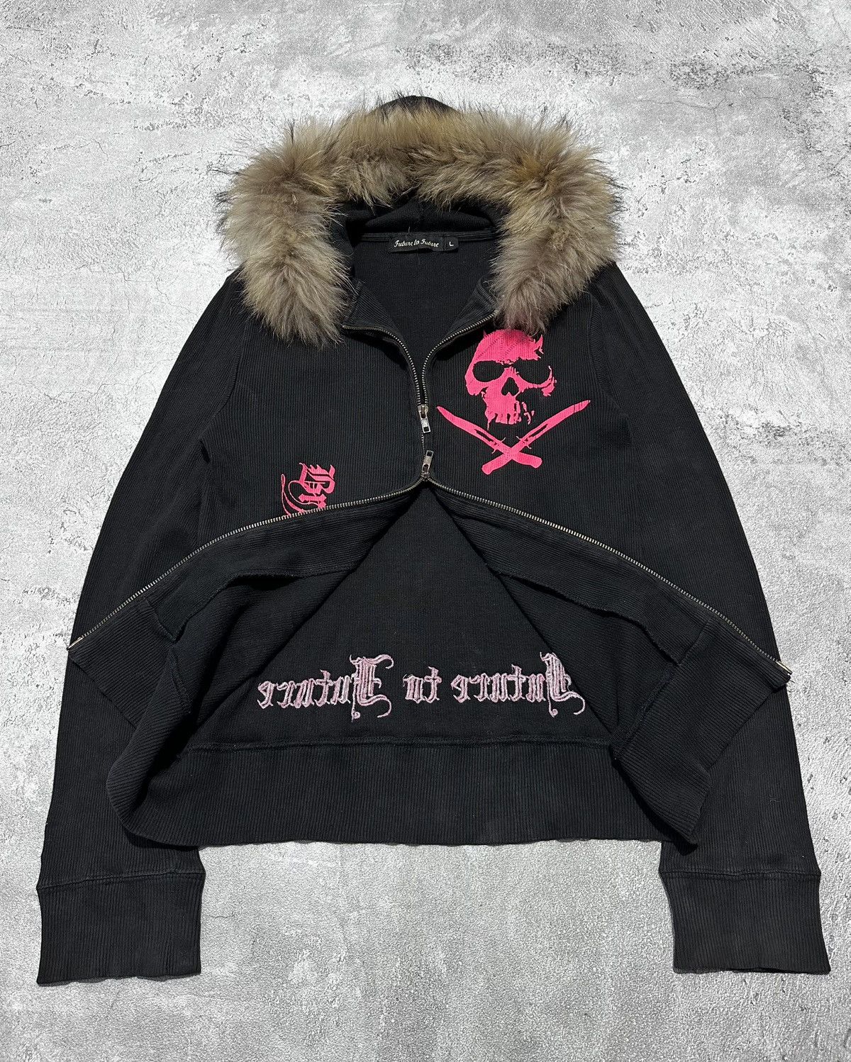 Japanese Brand Y2k Future To Future Fur Hoodie Ifsixwasnine Lgb Style Size US XS / EU 42 / 0 - 3 Thumbnail