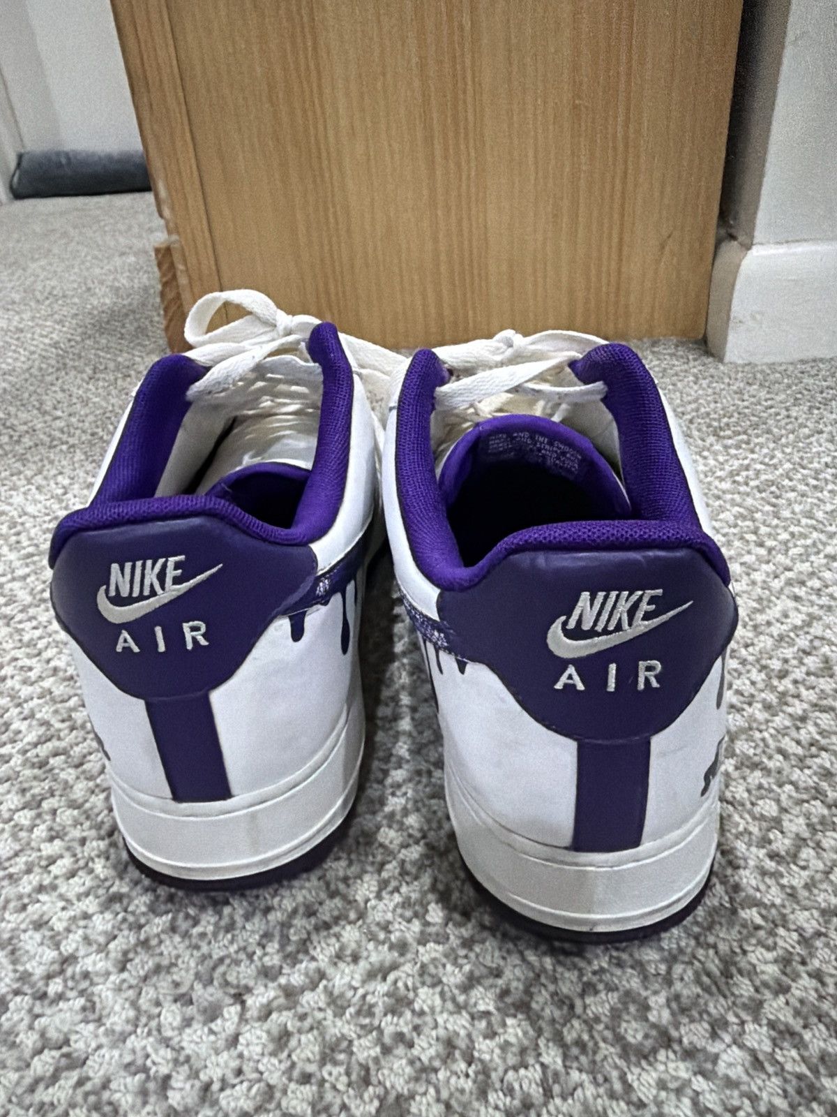 Nike Air Force 1 size 11.5 Purple Hand-Painted Size US 11.5 / EU 44-45 - 3 Thumbnail
