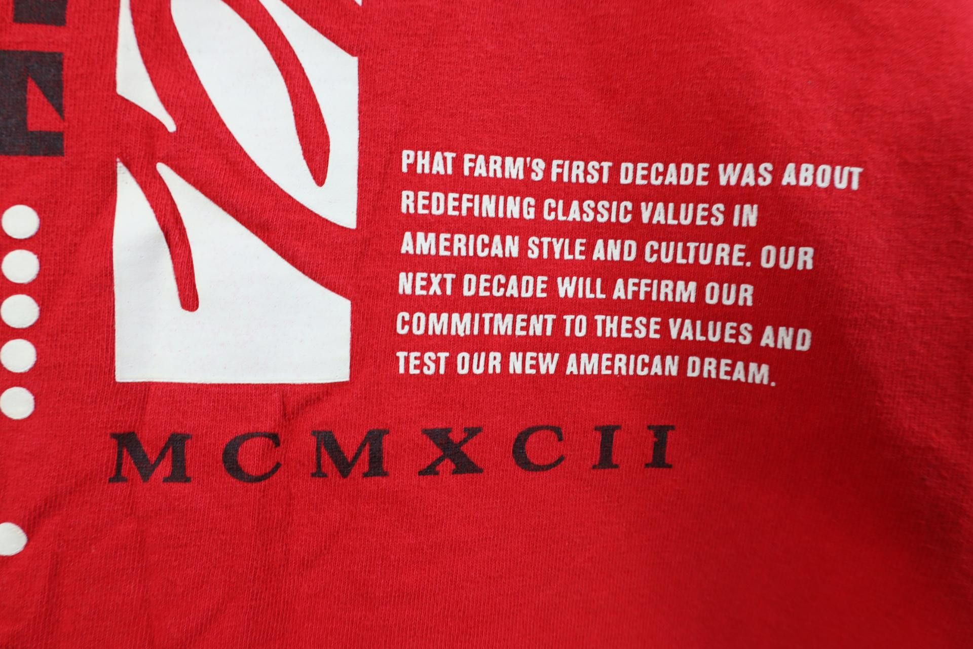 Phat Farm Vintage 90s Y2K Phat Farm Spell Baggy Fit T-Shirt Red Cotton Size US XXL / EU 58 / 5 - 5 Thumbnail
