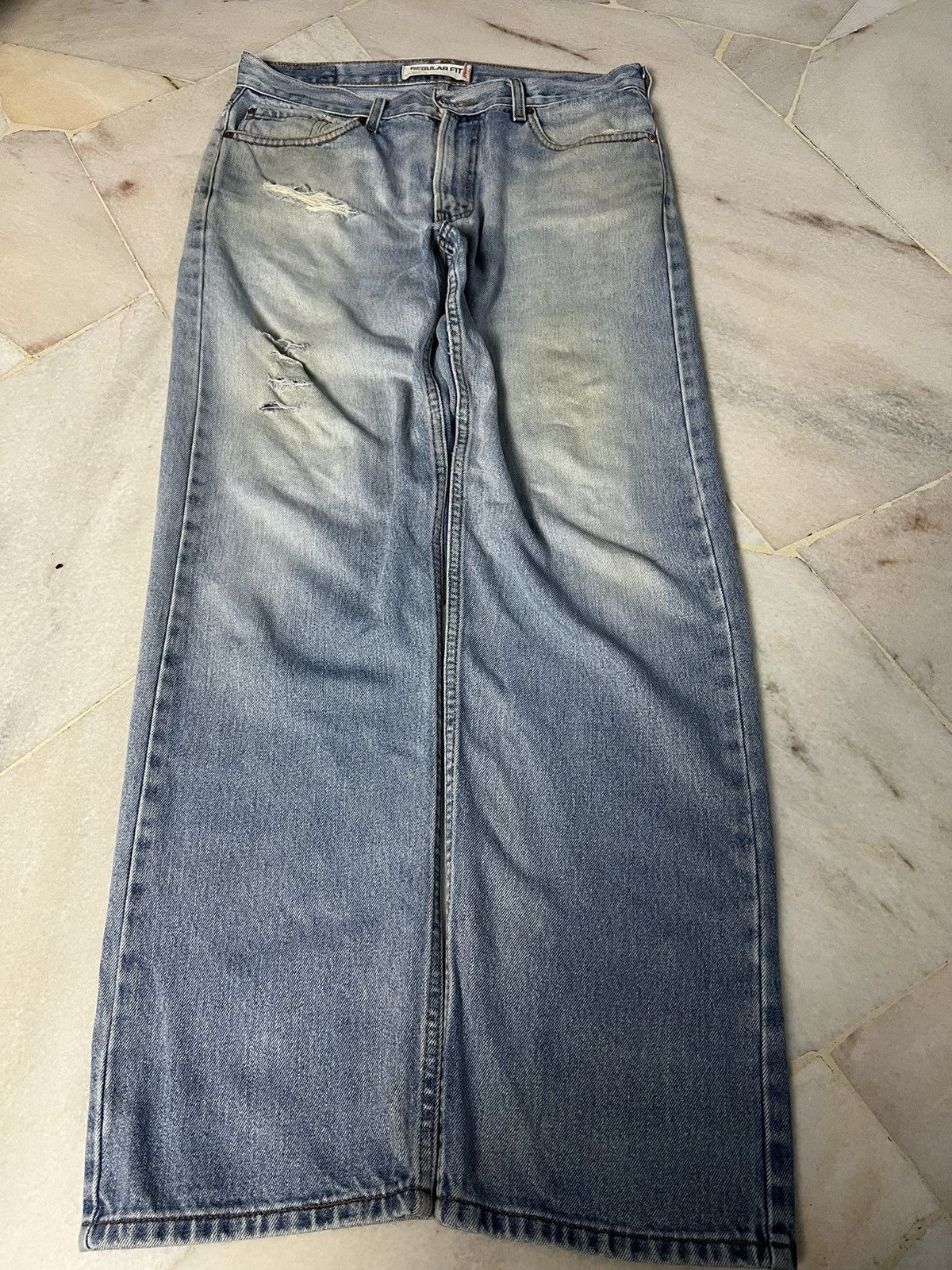 Jean × Levi's × Levi's Vintage Clothing VINTAGE LEVIS 505 DISTRESSED MUD WASH JEANS Size US 34 / EU 50 - 1 Thumbnail