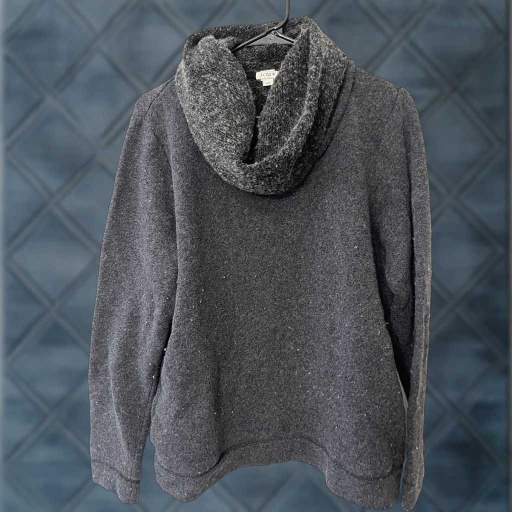 J.Crew J.CREW Pullover Sweater Women XXL Charcoal Gray Pockets Funnelneck Size XXL / US 16-18 / IT 52-54 - 1 Thumbnail