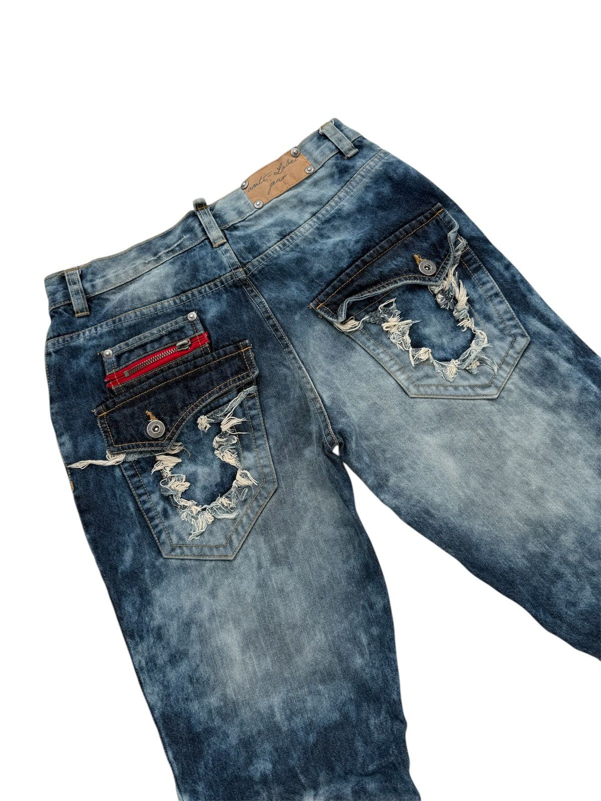 Le Grande Bleu (L.G.B.) ANTI LABEL ACIDWASH FLARE BOOTCUT JEANS Size US 28 / EU 44 - 8 Thumbnail