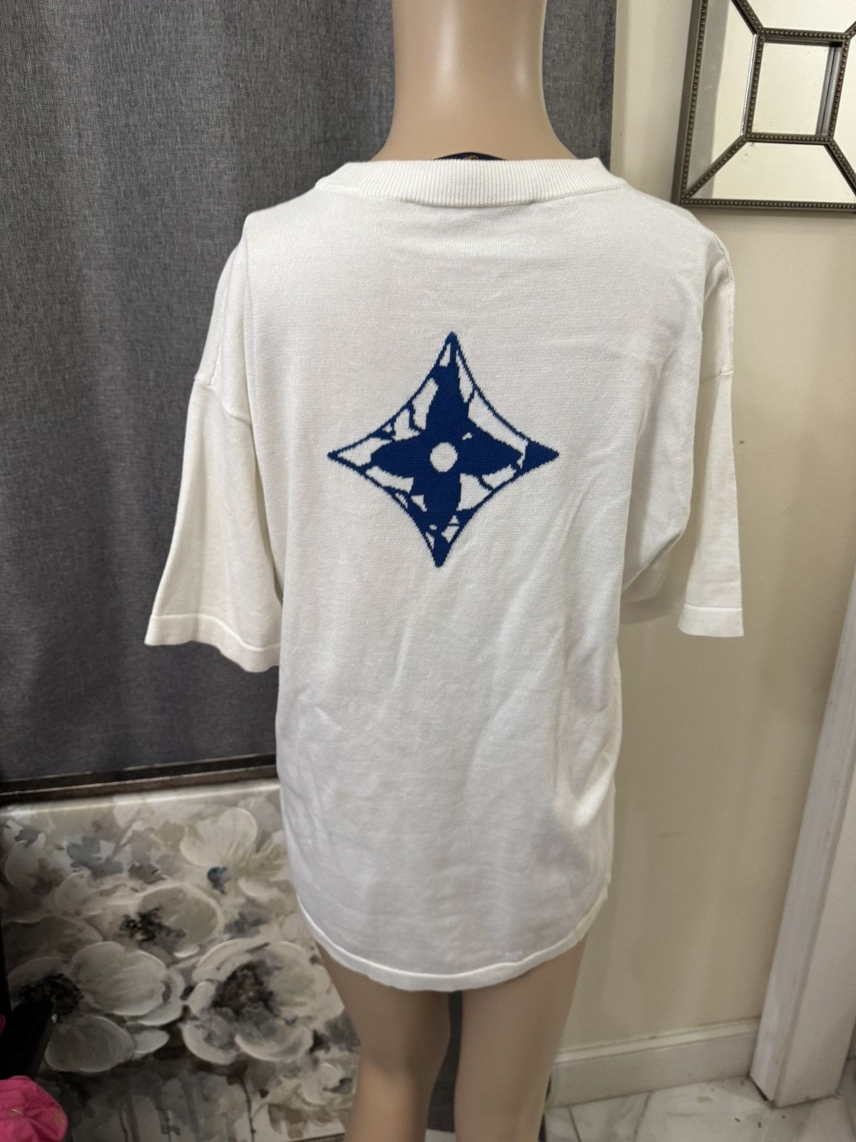 Louis Vuitton Louis Vuitton Short-sleeved Cotton Crewneck - Blanc Lait Size US XS / EU 42 / 0 - 2 Thumbnail
