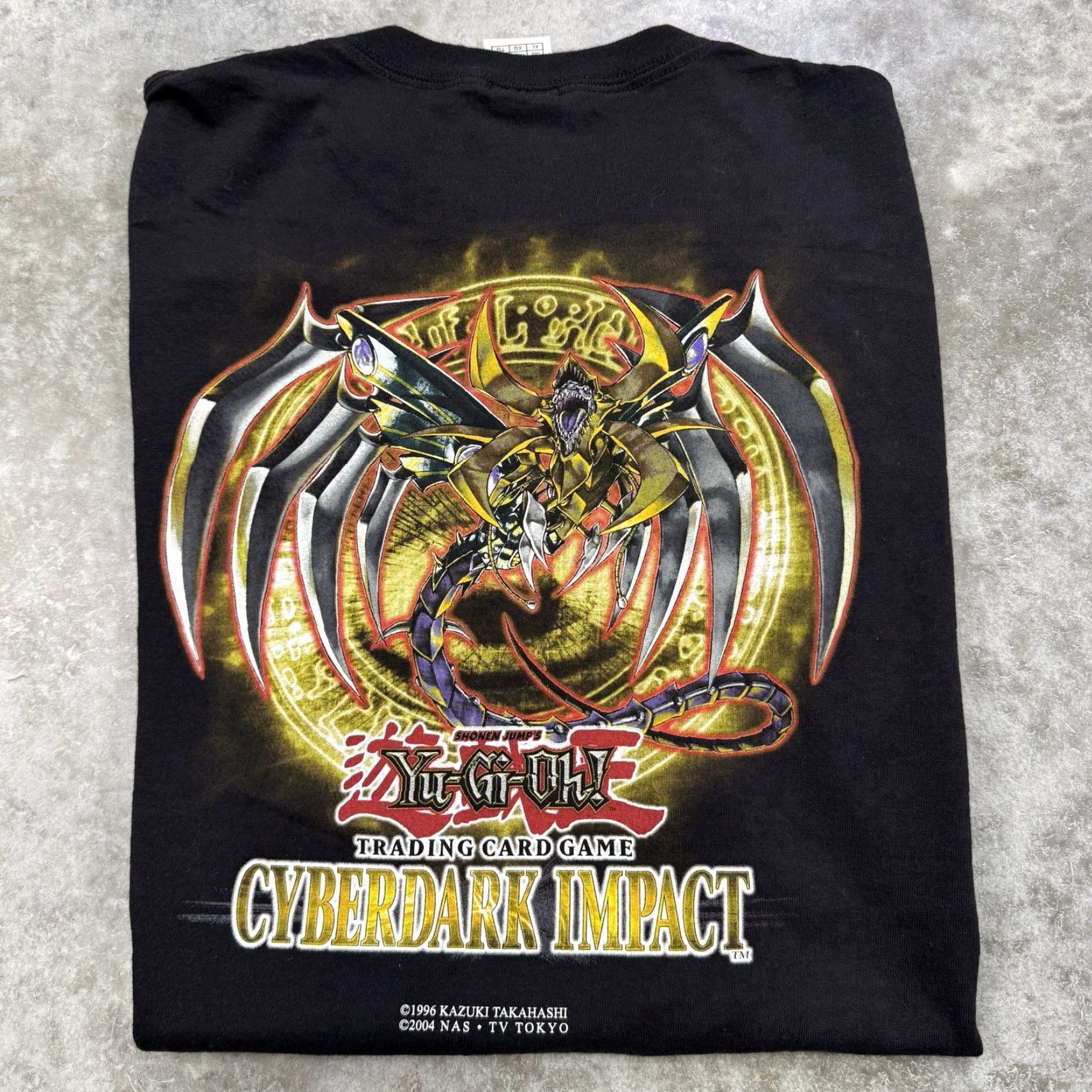 Delta VINTAGE Yu-Gi-Oh! Shirt Men XL Black Cotton Crew Neck Short Sleeve TCG Tournament Anime 2004 Cyber Dark Impact Delta Brand Size US XL / EU 56 / 4 - 2 Thumbnail