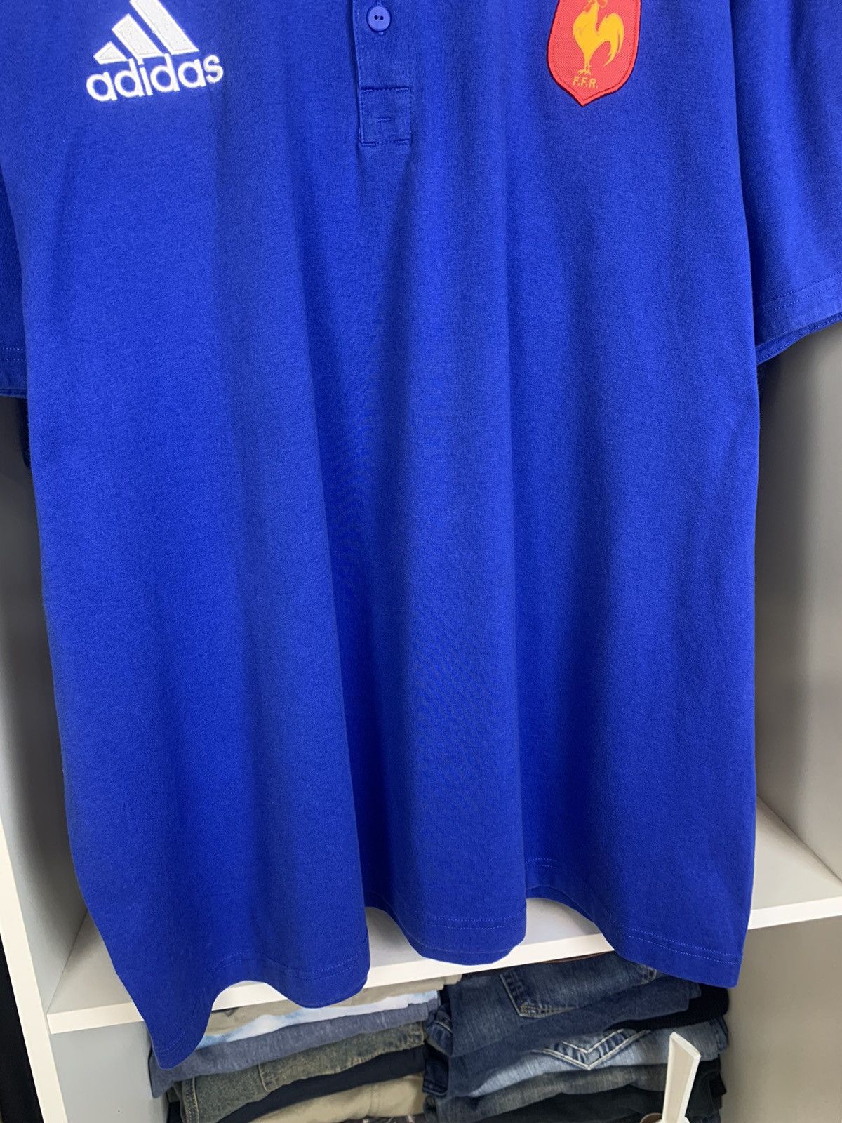 Adidas Adidas France 2012 Polo T-shirt Size US XL / EU 56 / 4 - 13 Thumbnail