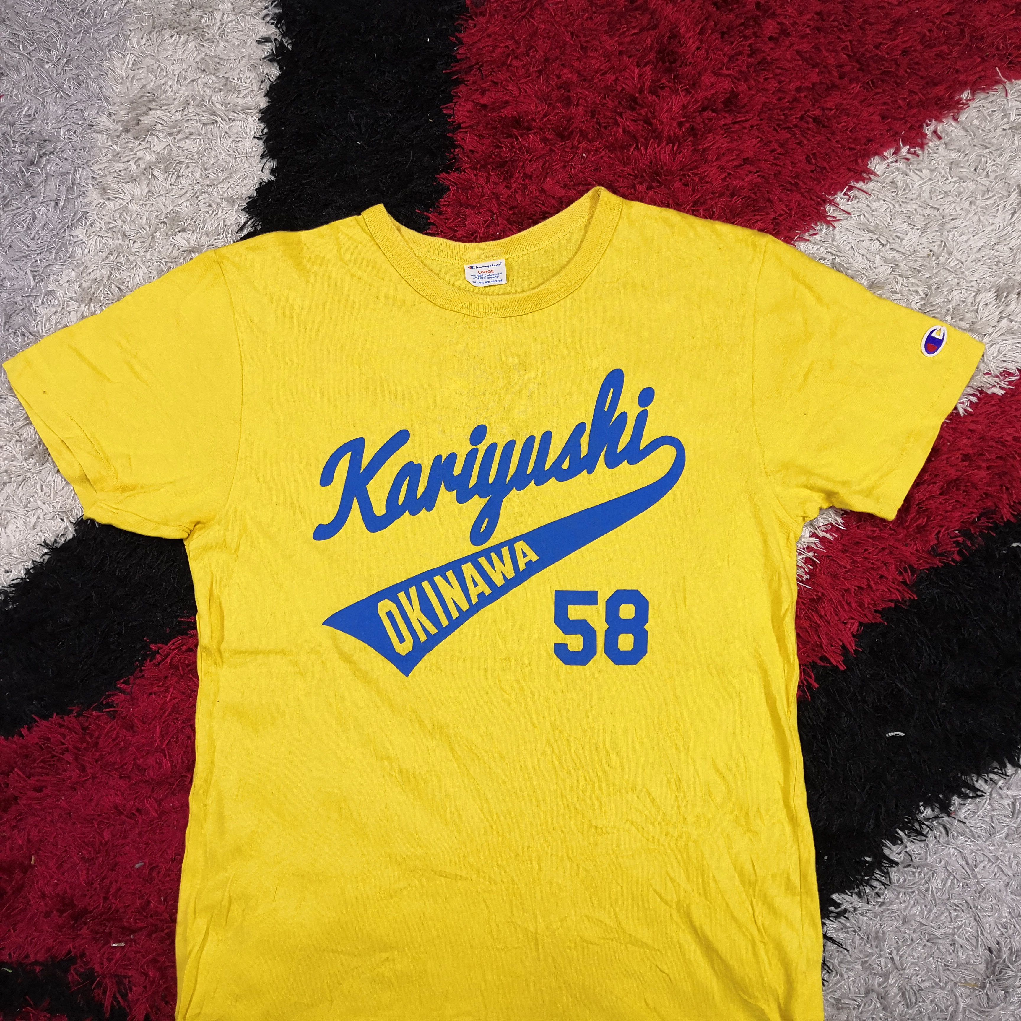 Champion Vintage 90s Champion T-Shirt Kariyushi Okinawa Crewneck Tee Size US S / EU 44-46 / 1 - 2 Thumbnail