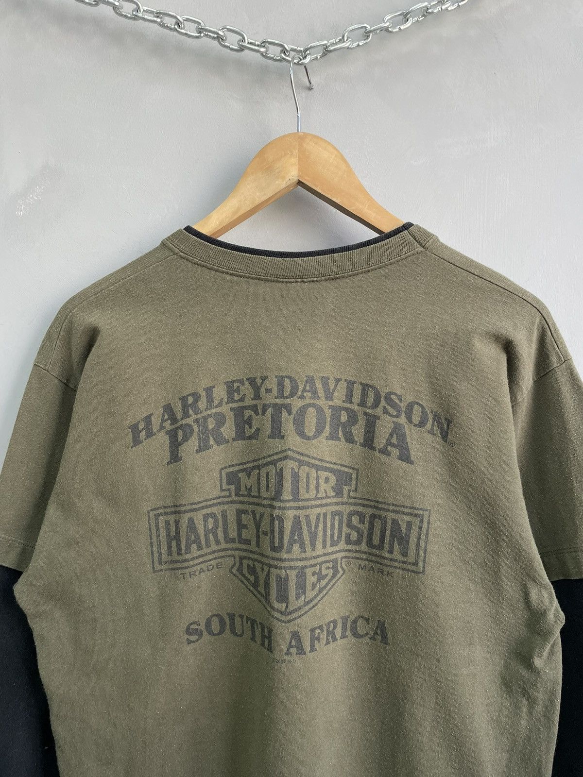 Harley Davidson Vintage washed 2000s Harley Davidson flames long sleeve Size US M / EU 48-50 / 2 - 9 Thumbnail
