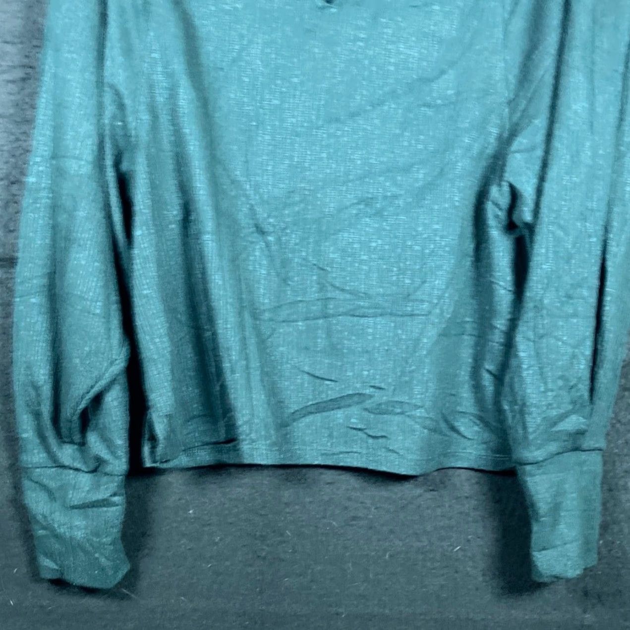 Banana Republic Banana Republic Blouse Womens Dark Green V-Neck Long Sleeve Stretch Small Shirt Size S / US 4 / IT 40 - 3 Thumbnail