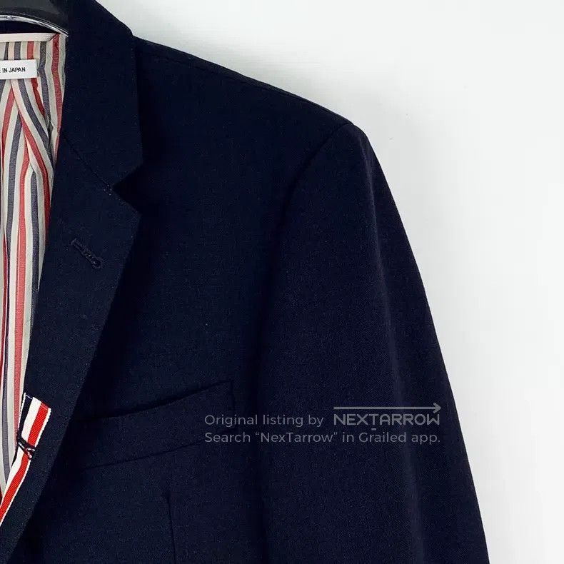 Thom Browne Thom Browne Dark Blue Wool Suit Jacket Size US XS / EU 42 / 0 - 3 Thumbnail