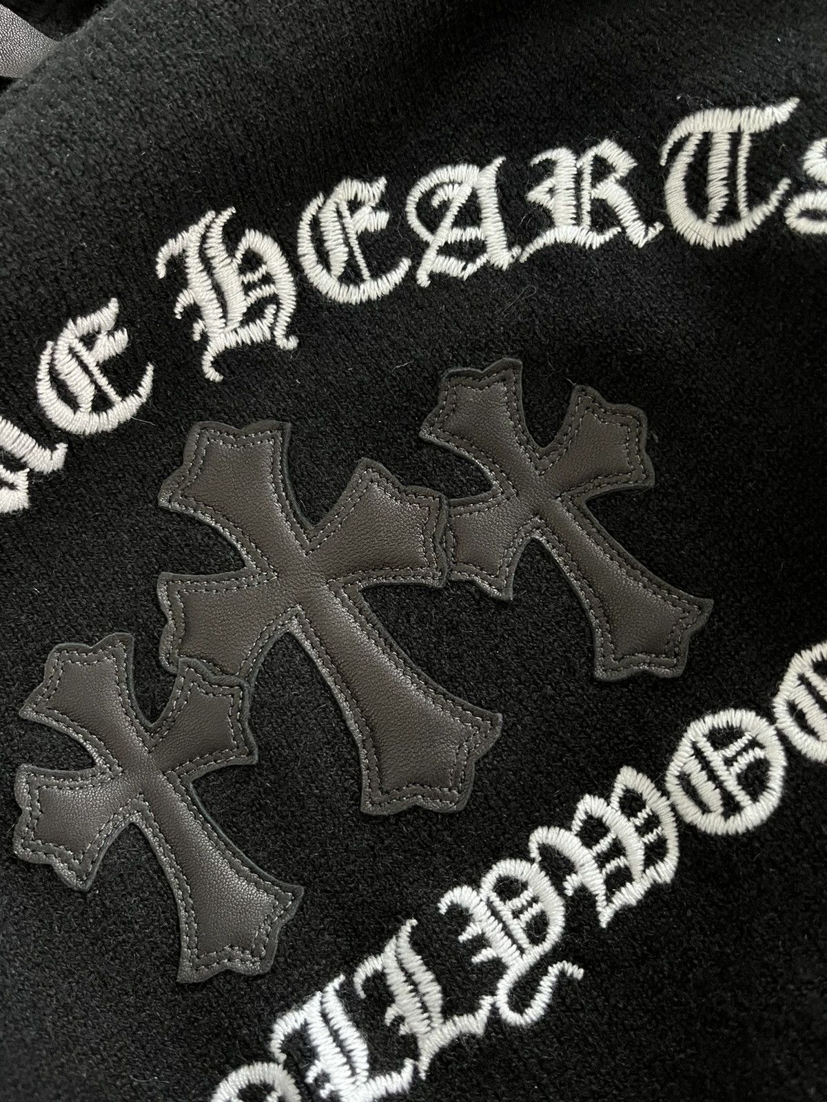 Chrome Hearts ♱ ♱ Chrome Hearts Rare Limited Edition Leather ♱ ♱ ♱ Sweater Size US L / EU 52-54 / 3 - 6 Thumbnail