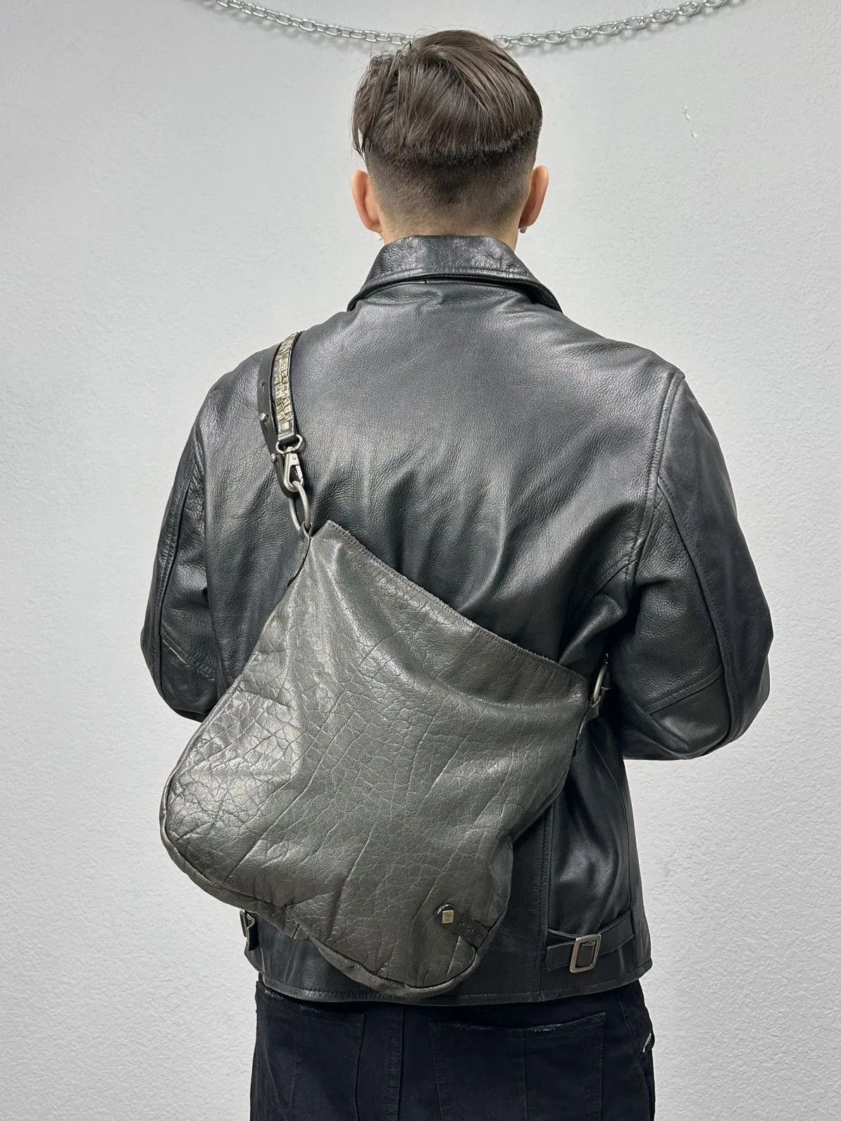 14th Addiction Vintage Japan Leather Bag Kapital Messenger Y2K Rare GOA Size ONE SIZE - 7 Thumbnail