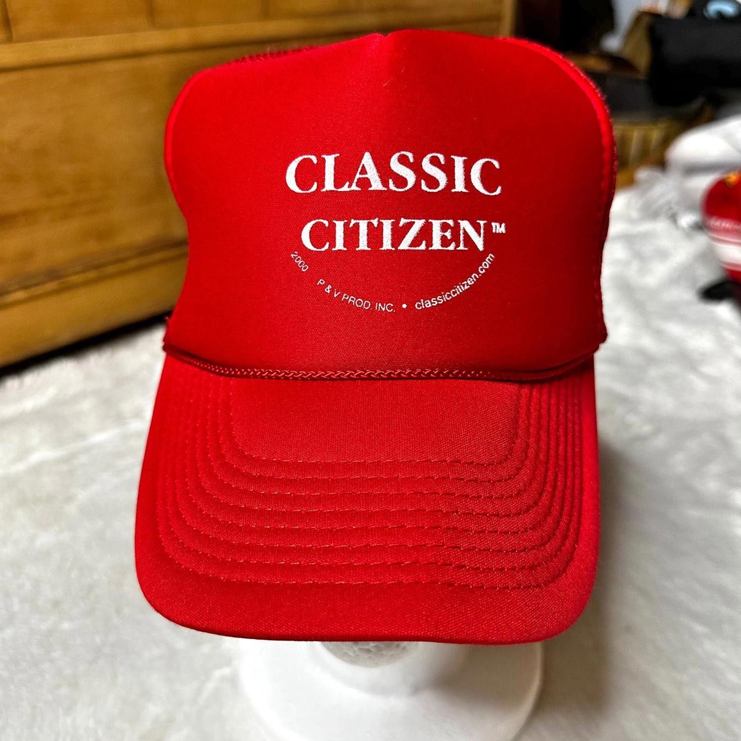 Vintage Vintage Classic Citizen Red Trucker Hat Mesh Unisex Snapback Size ONE SIZE - 2 Thumbnail