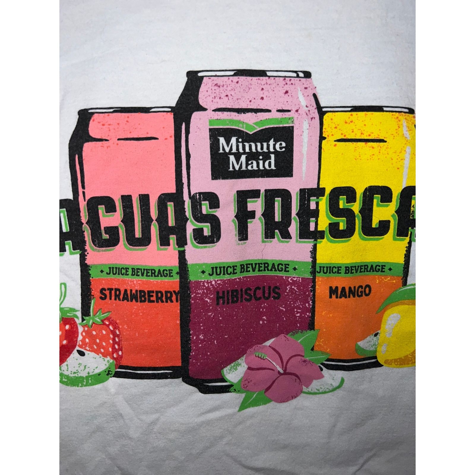 Gildan Minute Maid Shirt Aguas Frescas Drink Juice White Tee Large Size US L / EU 52-54 / 3 - 3 Thumbnail