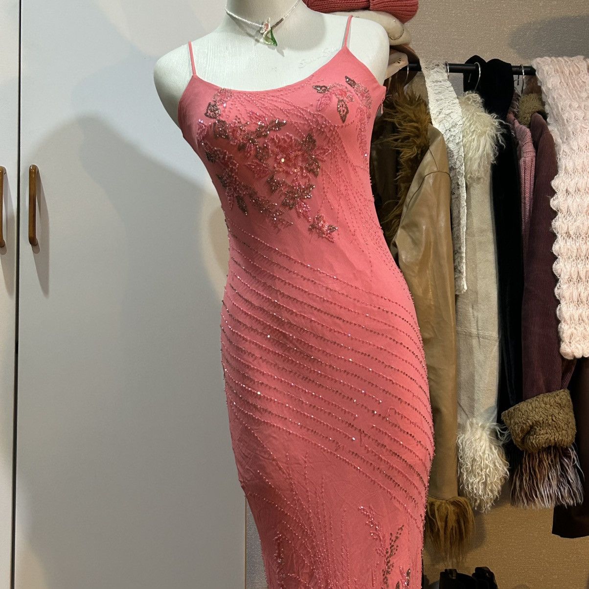 Other Pink beaded silk evening gown by Gianna Paris Size S / US 4 / IT 40 - 2 Thumbnail