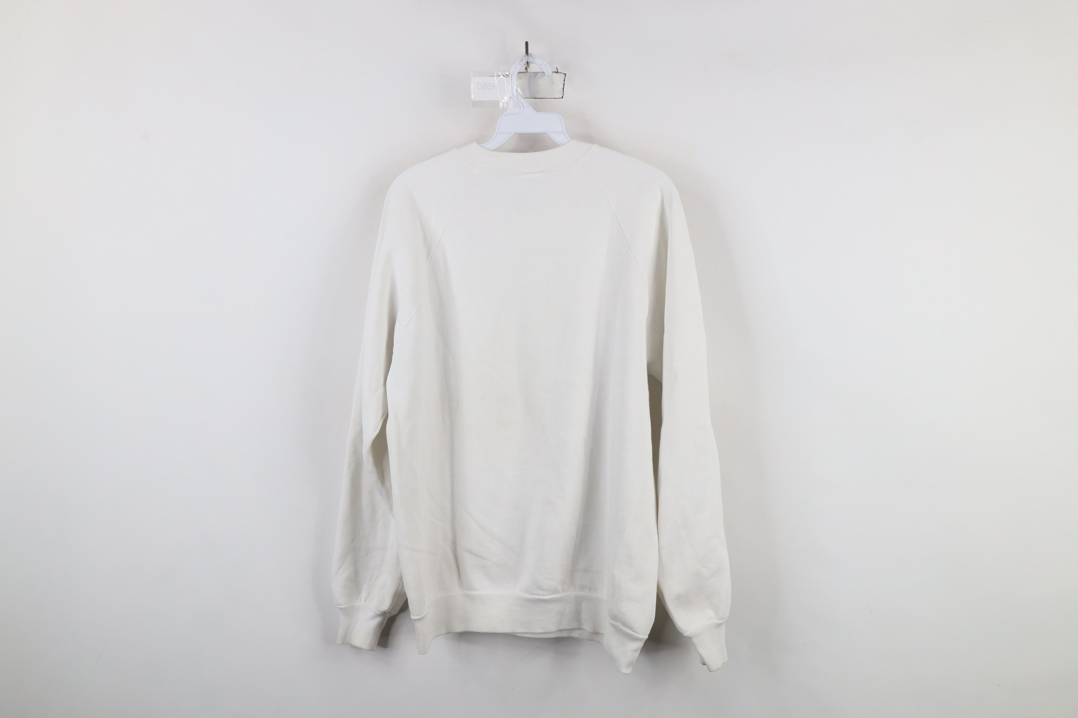 Vintage Vintage 90s Streetwear Blank Crewneck Sweatshirt White USA Size US L / EU 52-54 / 3 - 13 Thumbnail