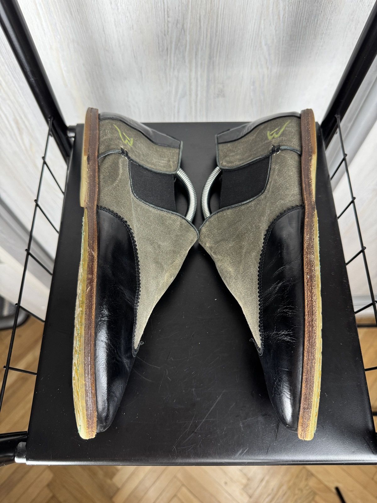 Barracuda Barracuda Grey Canvas Black Leather light chelsea boots 42 Size US 9 / EU 42 - 9 Thumbnail