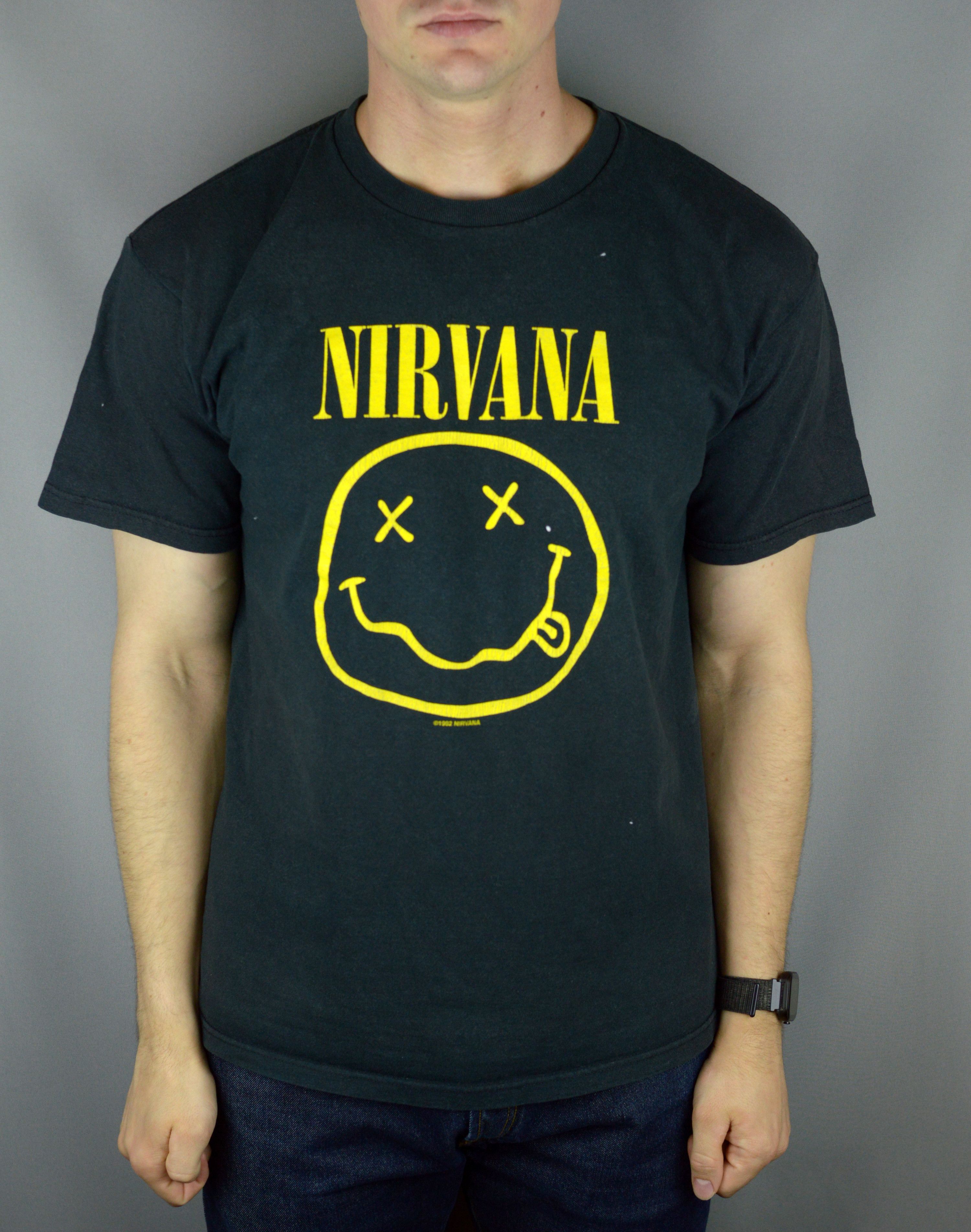 Nirvana × Vintage Vintage Nirvana Smile 1992 t shirt Size US L / EU 52-54 / 3 - 1 Thumbnail