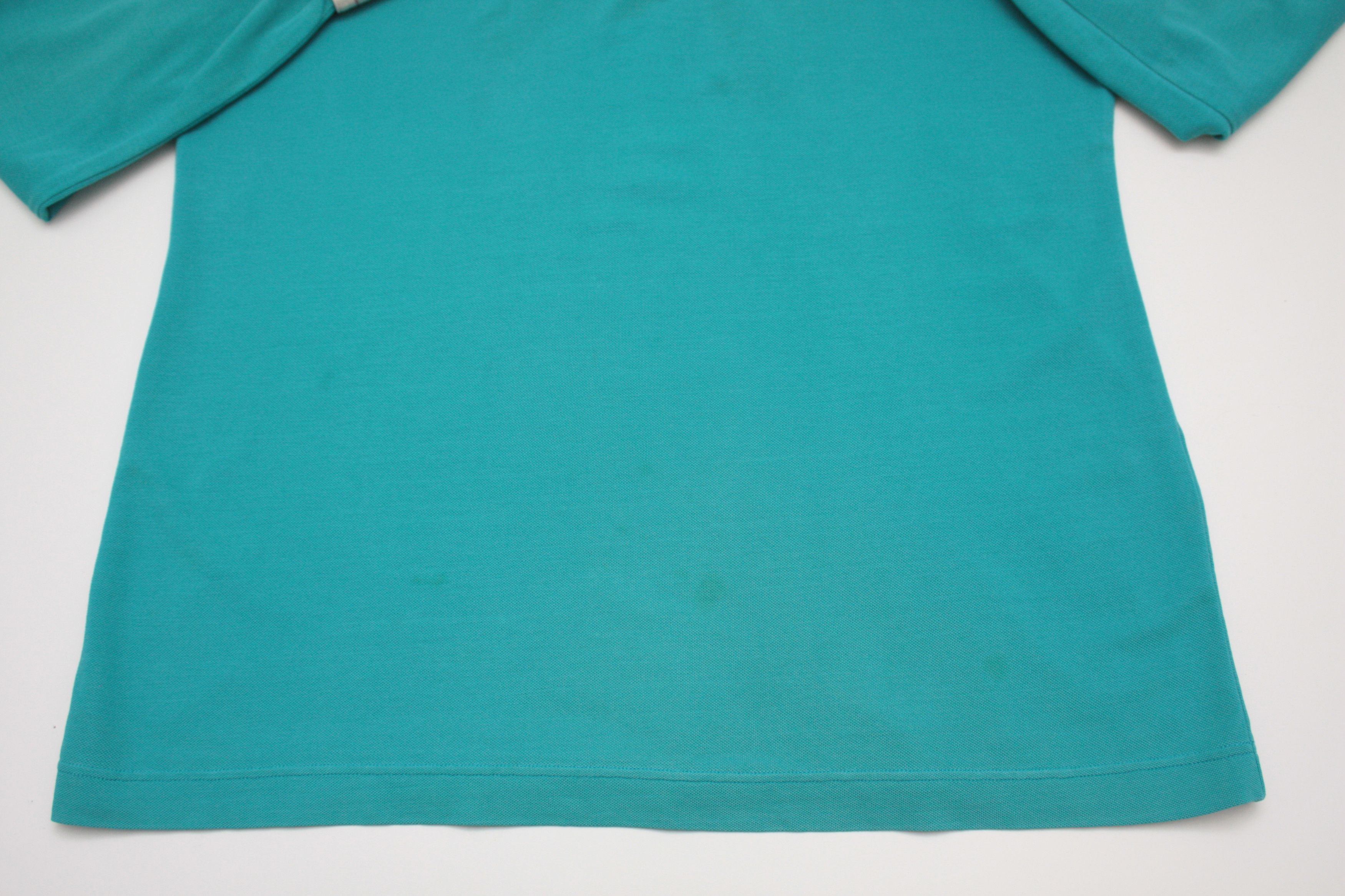 Burberry Burberry Nova Check Turquoise Blue L/S Women's Polo Size XL / US 12-14 / IT 48-50 - 4 Thumbnail