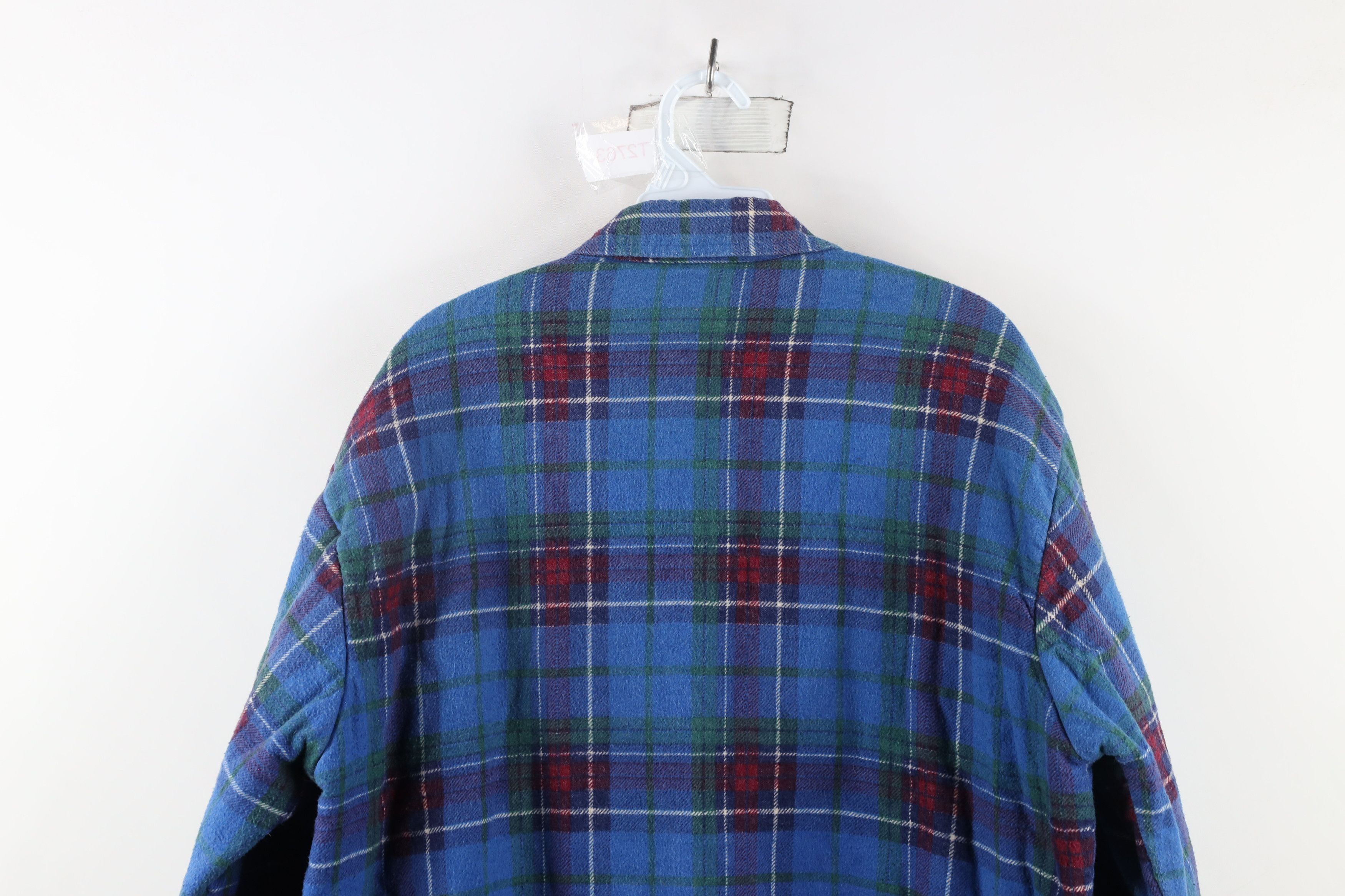 Vintage Vintage 90s Streetwear Quilted Flannel Shirt Jacket Shacket Size US L / EU 52-54 / 3 - 9 Thumbnail
