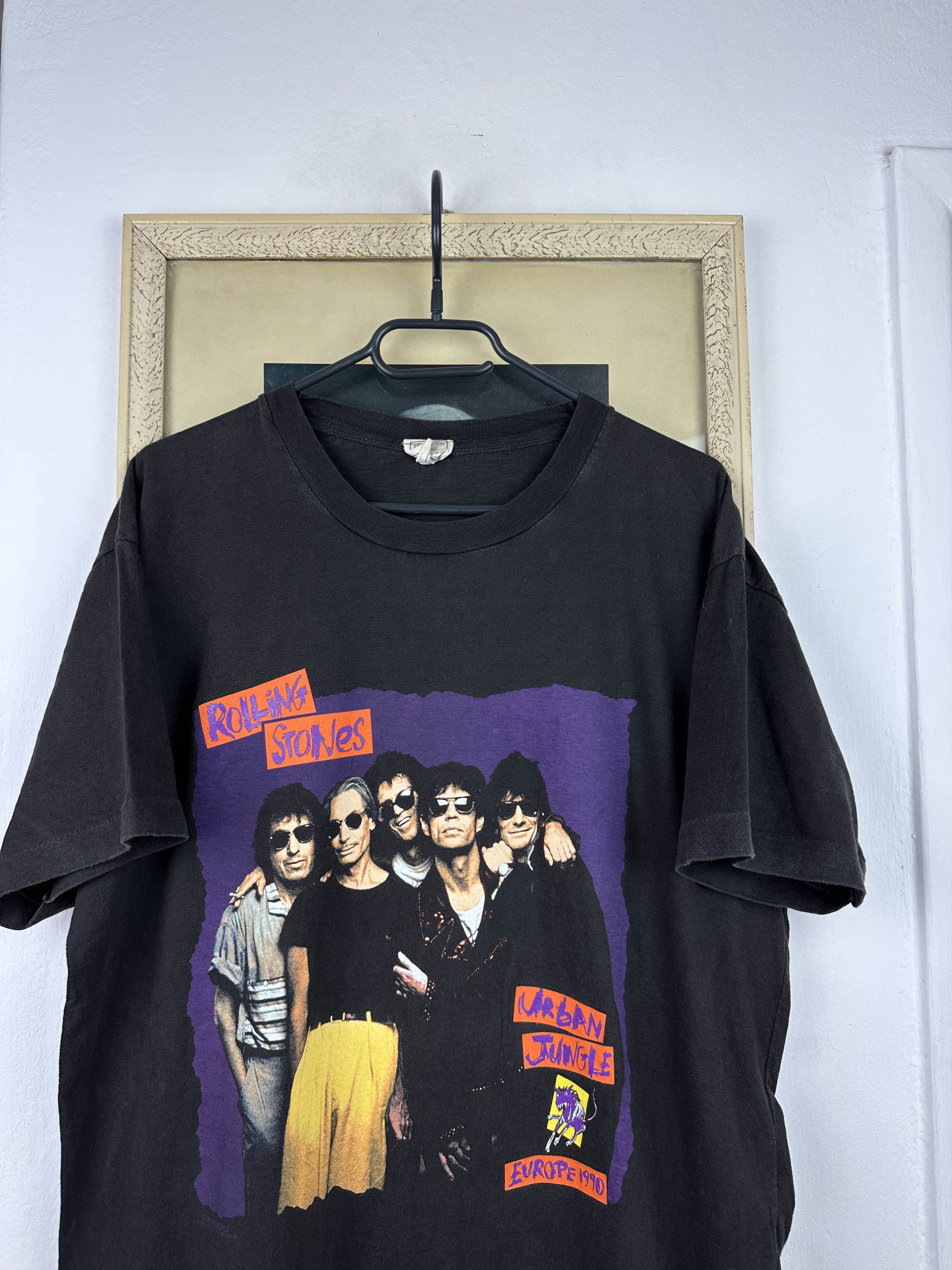 Band Tees Vintage 1990 Rolling Stones Urban Jungle Tour Shirt Tee Rare Size US XL / EU 56 / 4 - 2 Thumbnail