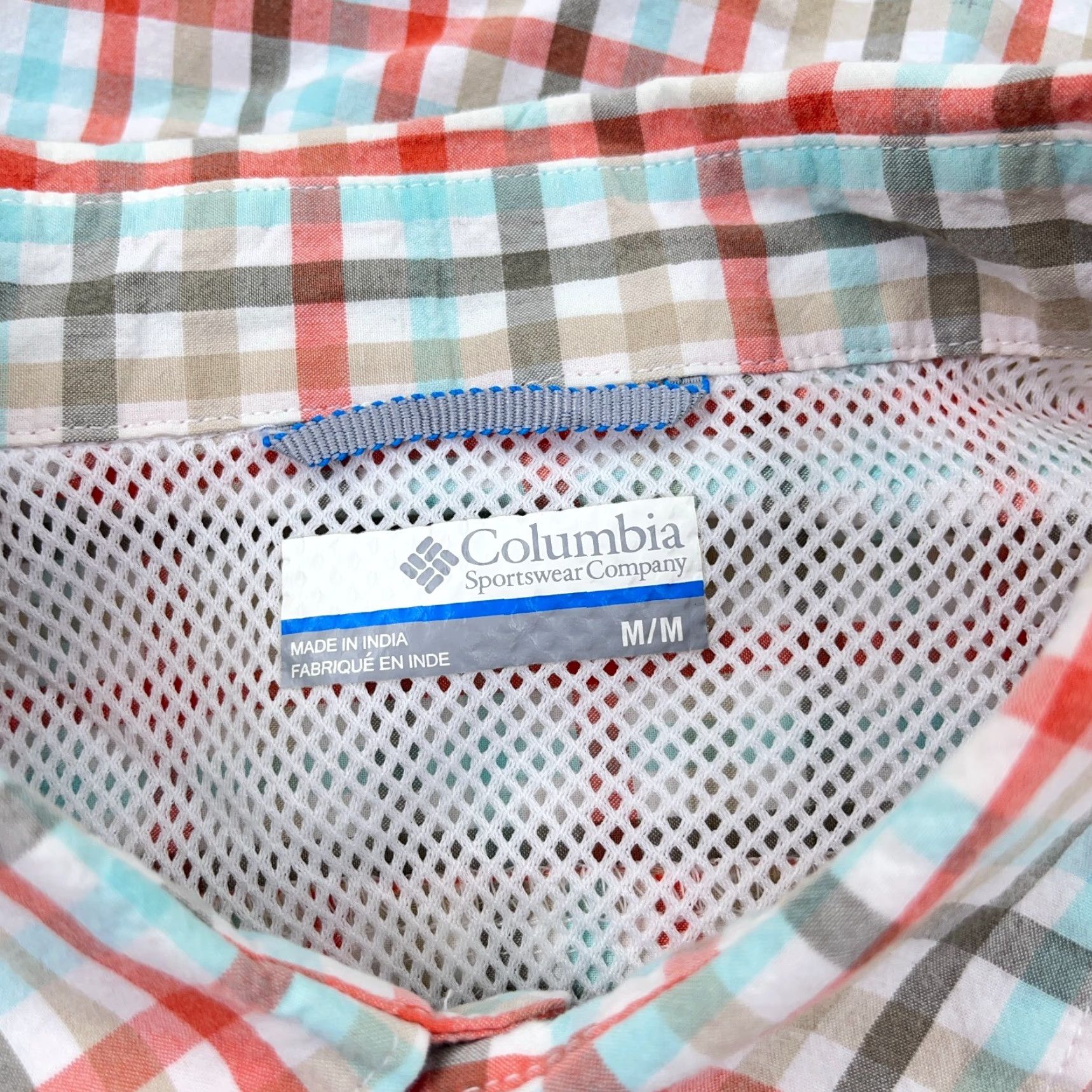 Vintage Columbia Shirt Men Medium Blue Plaid Button-Up Tattersall Fishing Camp Casual Travel Easy Care Pockets UV Protection Size US M / EU 48-50 / 2 - 3 Thumbnail