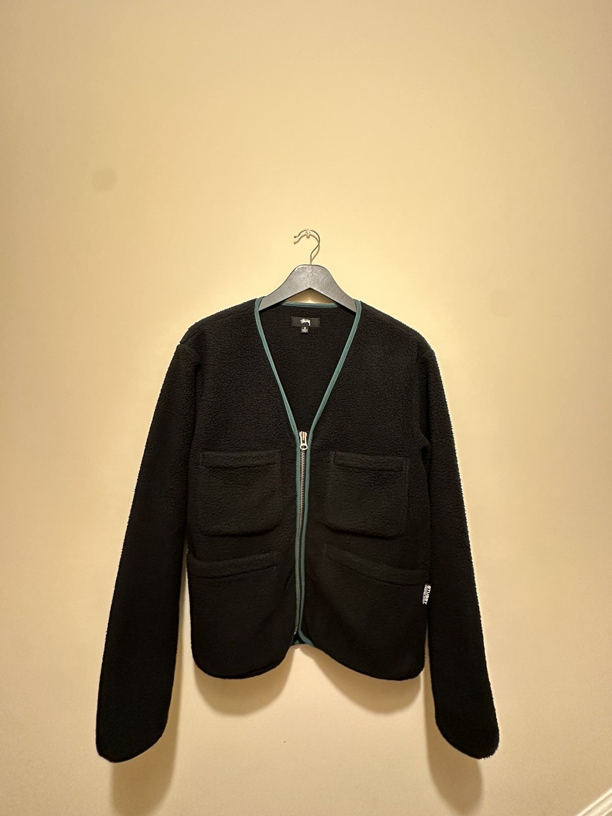 Stussy Stussy Polar Fleece Cardigan 'Black' Size US S / EU 44-46 / 1 - 2 Thumbnail