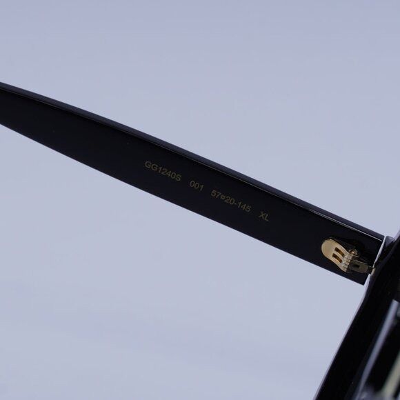 Gucci Gucci GG1240S 001 Sunglasses Black Round Frame, Grey Lenses Size ONE SIZE - 7 Thumbnail