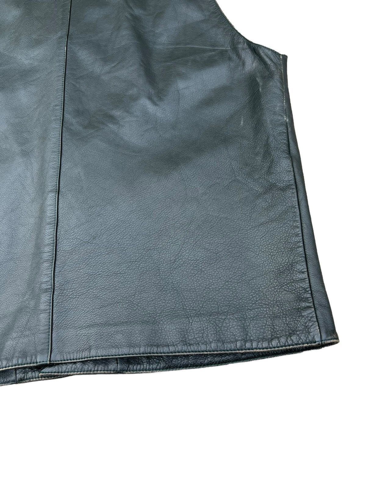 Leather Vintage Pollini Patina Leather Vest Size US L / EU 52-54 / 3 - 21 Thumbnail