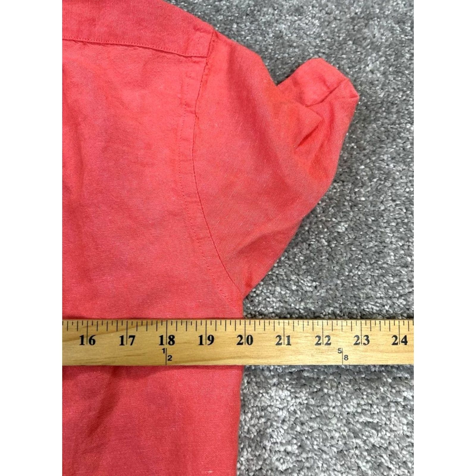 Banana Republic Banana Republic Shirt Mens Medium Pink Linen Blend Button Up Short Sleeve Casual Classic Slim Mens Regular Size M Pink Linen Blend Button-Up Shirt Size US M / EU 48-50 / 2 - 6 Thumbnail