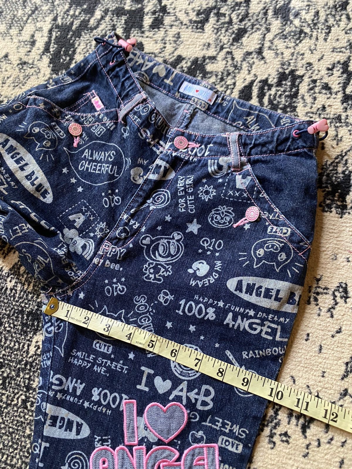 Angel Blue × Hysteric Glamour × Japanese Brand Y2K Japanes Angel Blue Flare Jeans Size 27" / US 4 / IT 40 - 13 Thumbnail