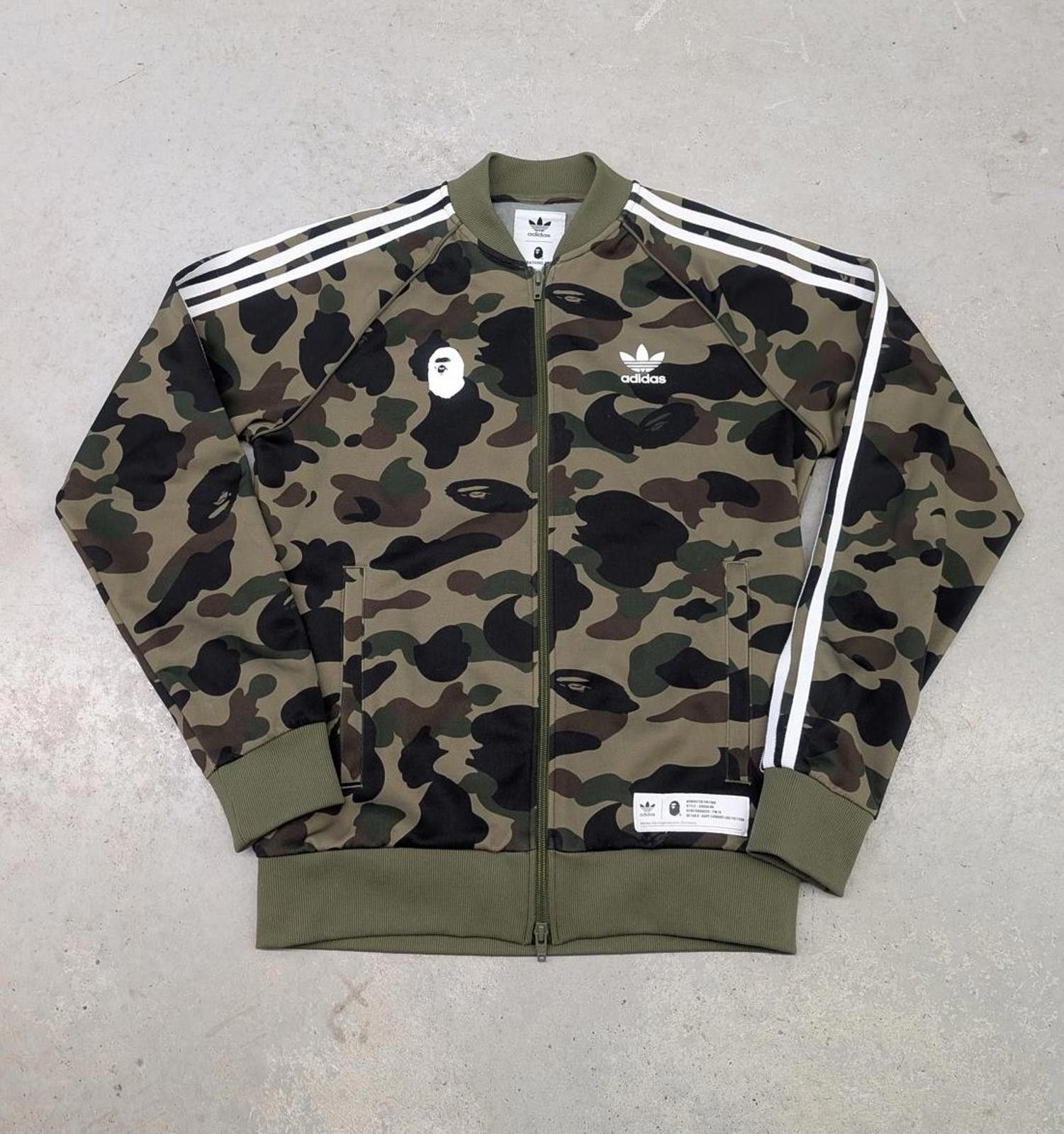 Bape Bape x Adidas Green Army Camo Track Jacket FW18 Size US XS / EU 42 / 0 - 1 Thumbnail
