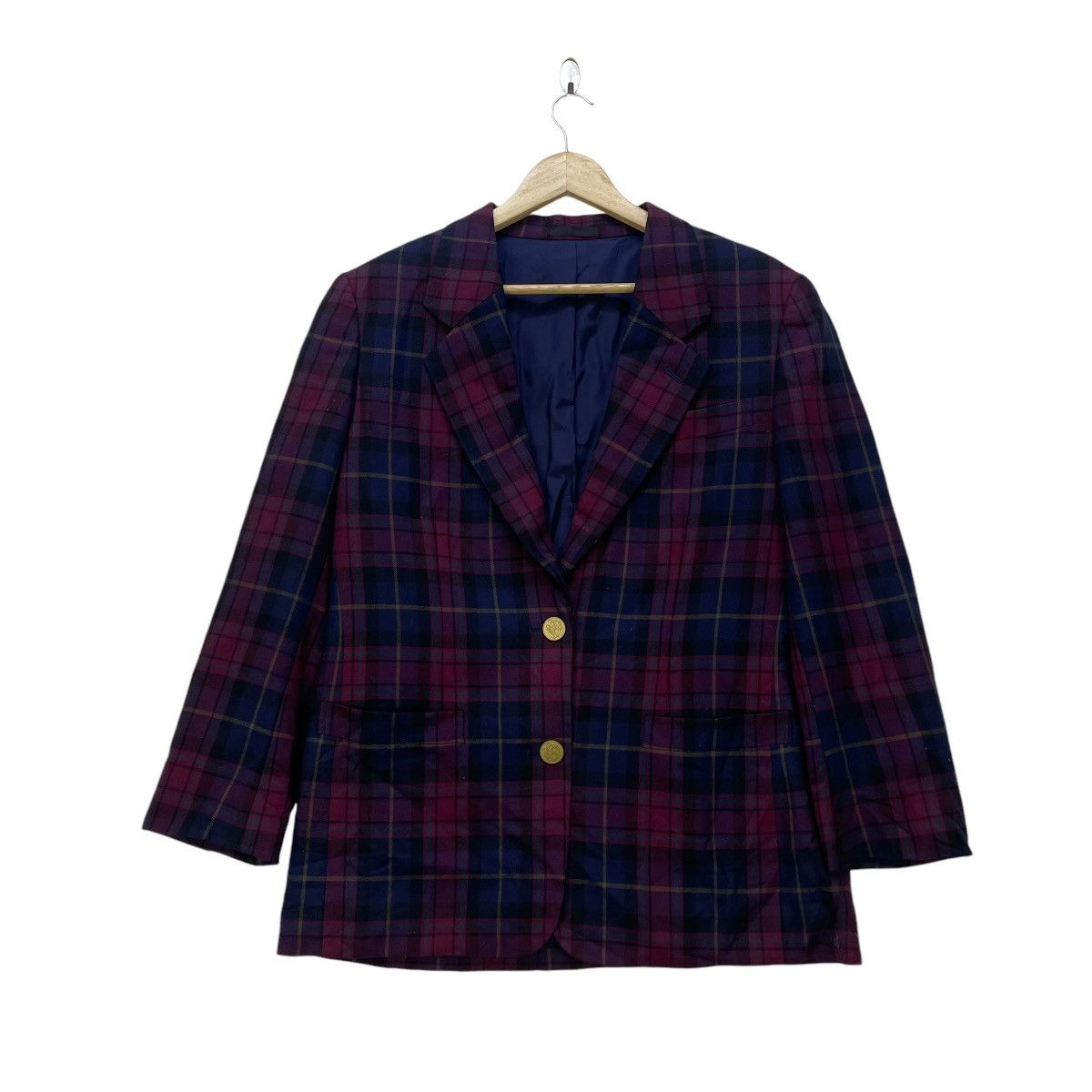 Burberry × Vintage Vintage Burberrys Plaid Jacket Size M / US 6-8 / IT 42-44 - 1 Thumbnail