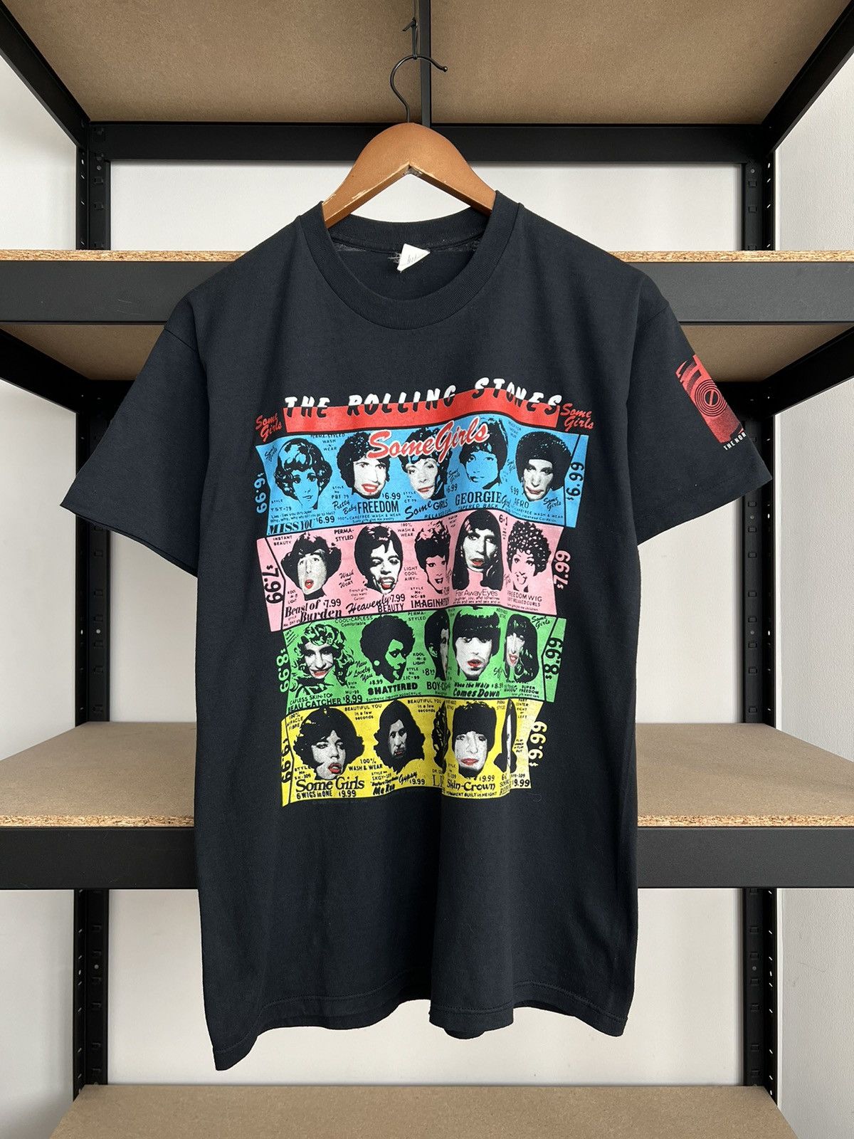 Band Tees Vintage 1989 The Rolling Stones Some Girls 80s Black T-shirt Size US L / EU 52-54 / 3 - 2 Thumbnail