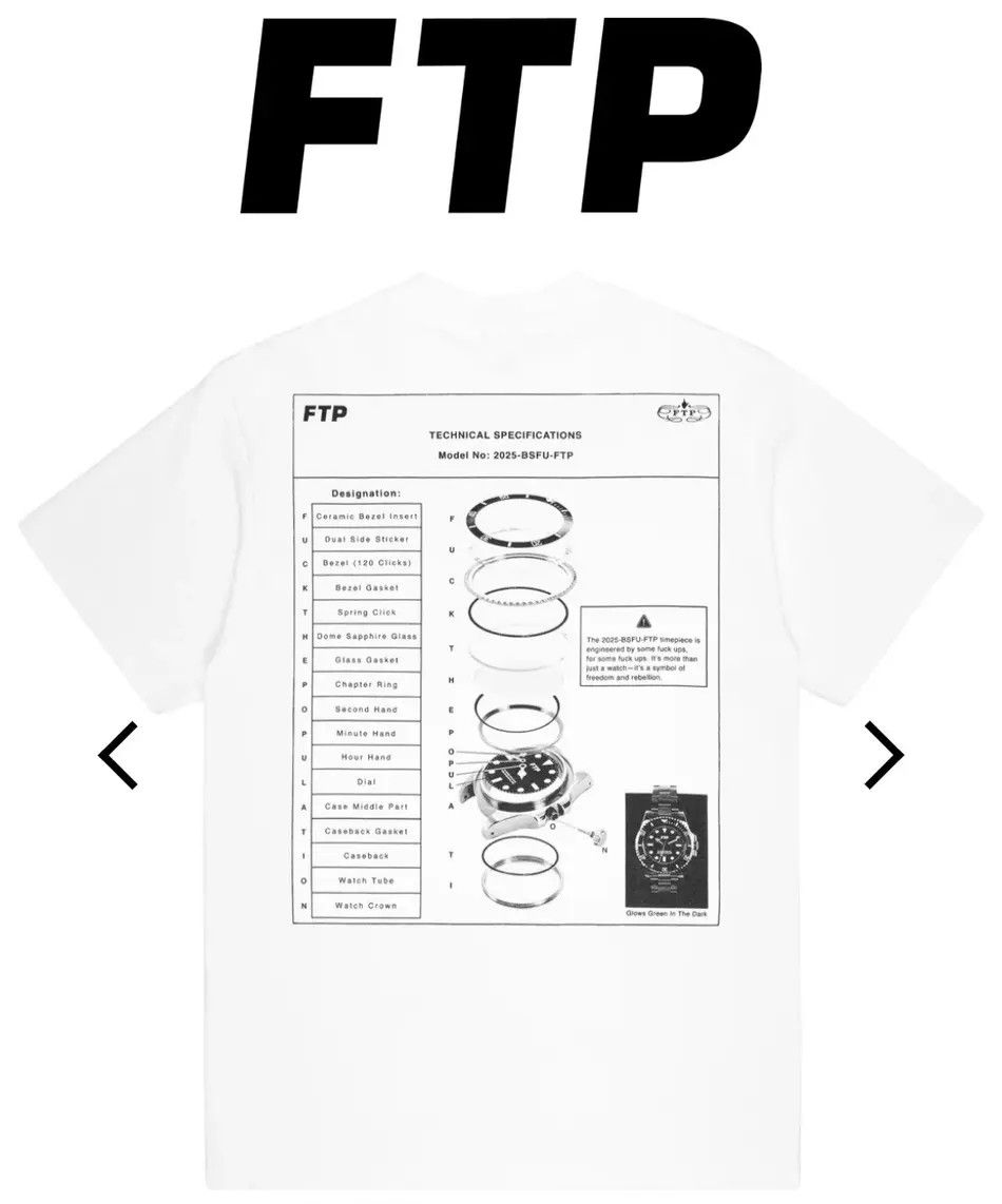 Fuck The Population FTP Technical Specs Tee Watch Tee Size US L / EU 52-54 / 3 - 3 Thumbnail