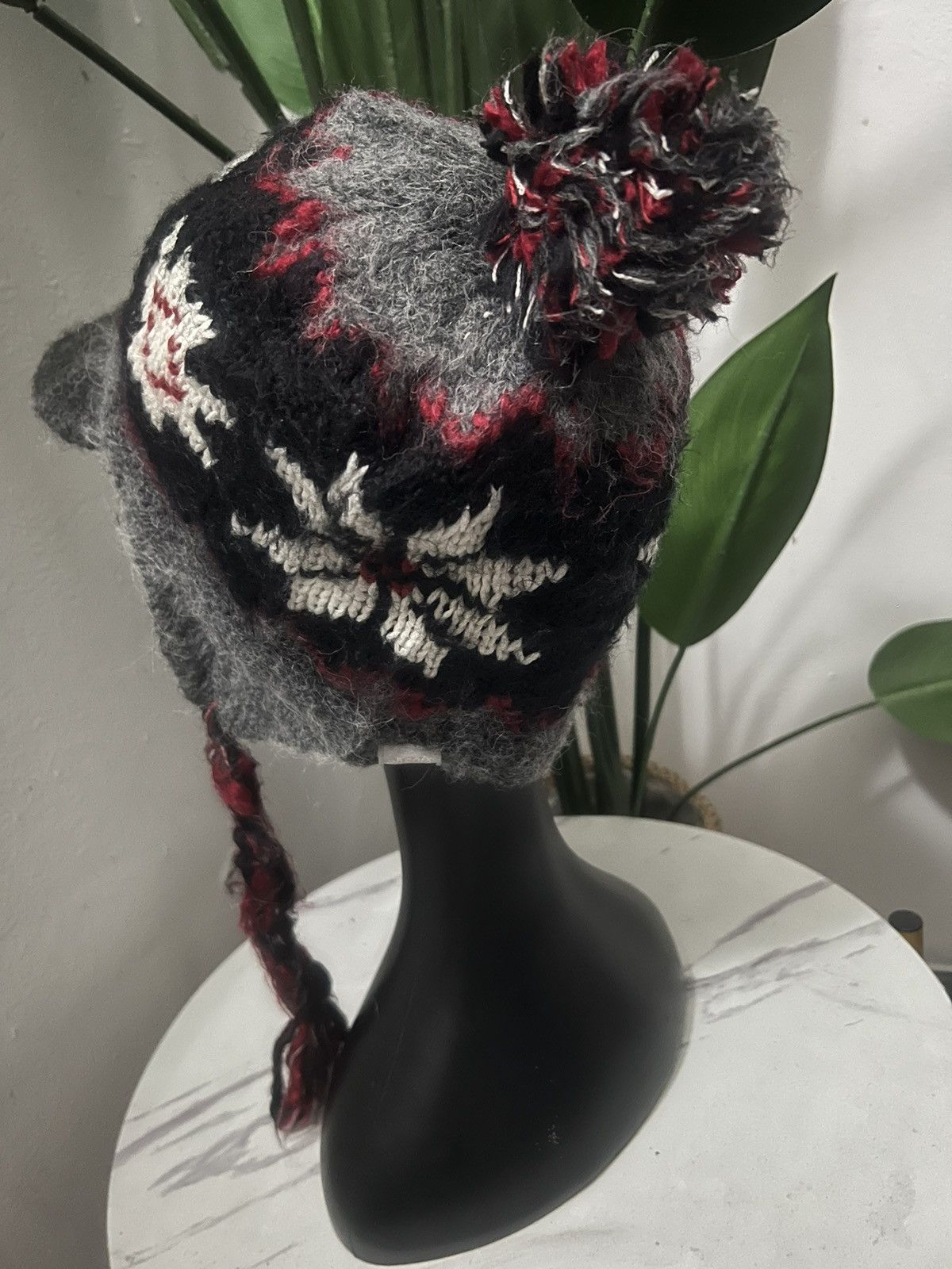 Japanese Brand × Vintage SICK‼️MOHAIR WOOL PHENIX EAR FLAT BEANIE HAT Size ONE SIZE - 7 Thumbnail